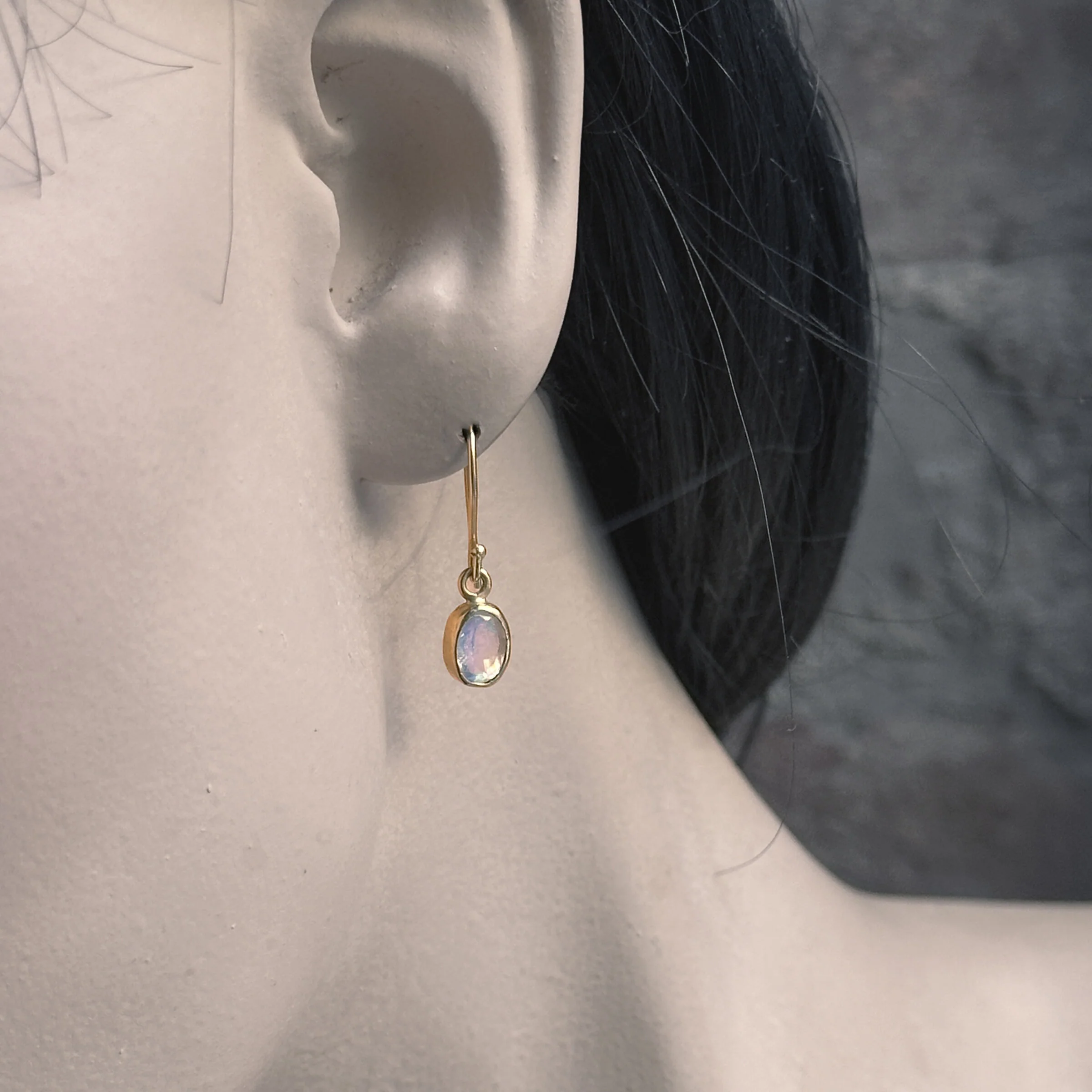 Rainbow Moonstone Earrings - Image 3