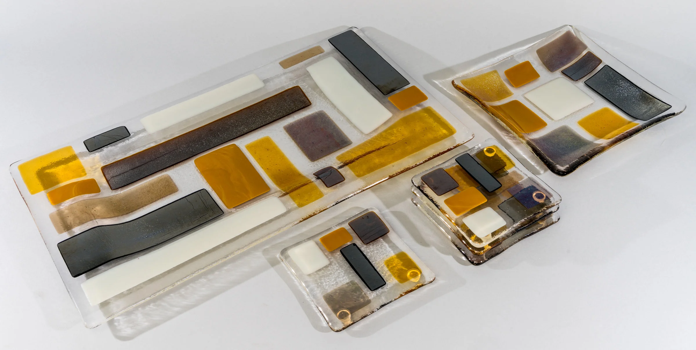 Random Style Earth Tone Platters and Coasters - Image 2