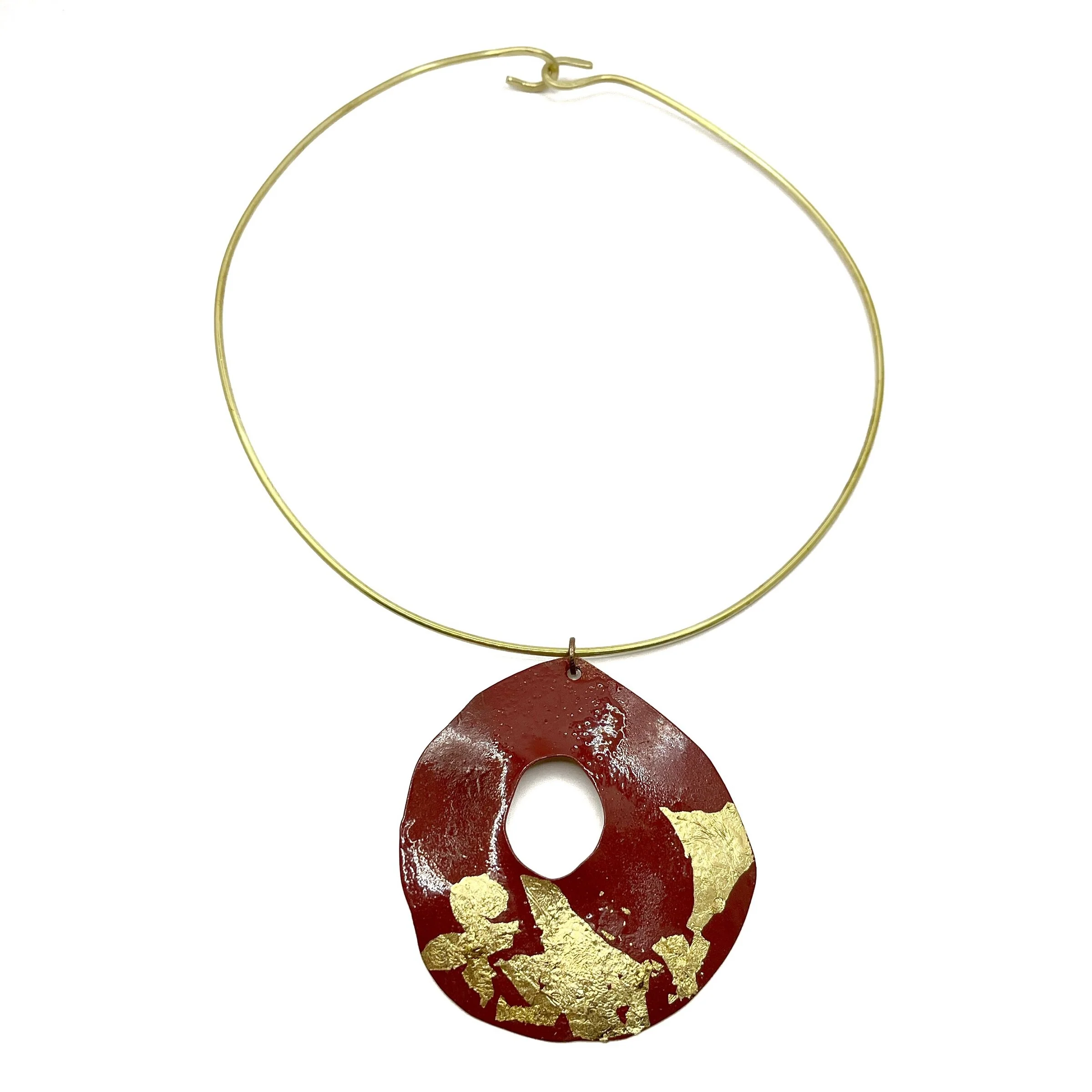 Red and Gold Necklace No. 4