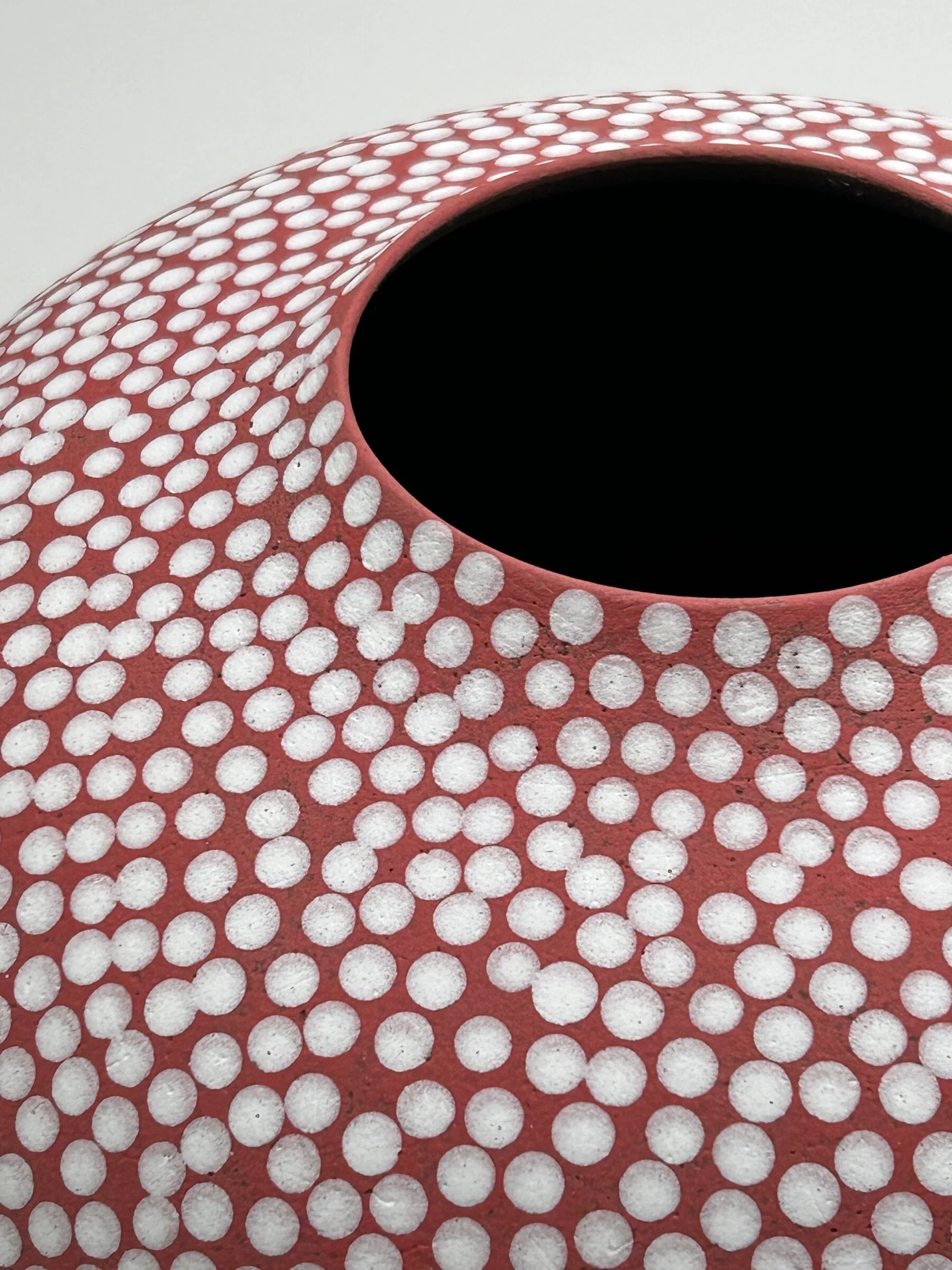 Red and White Dotted Vessel - Image 2