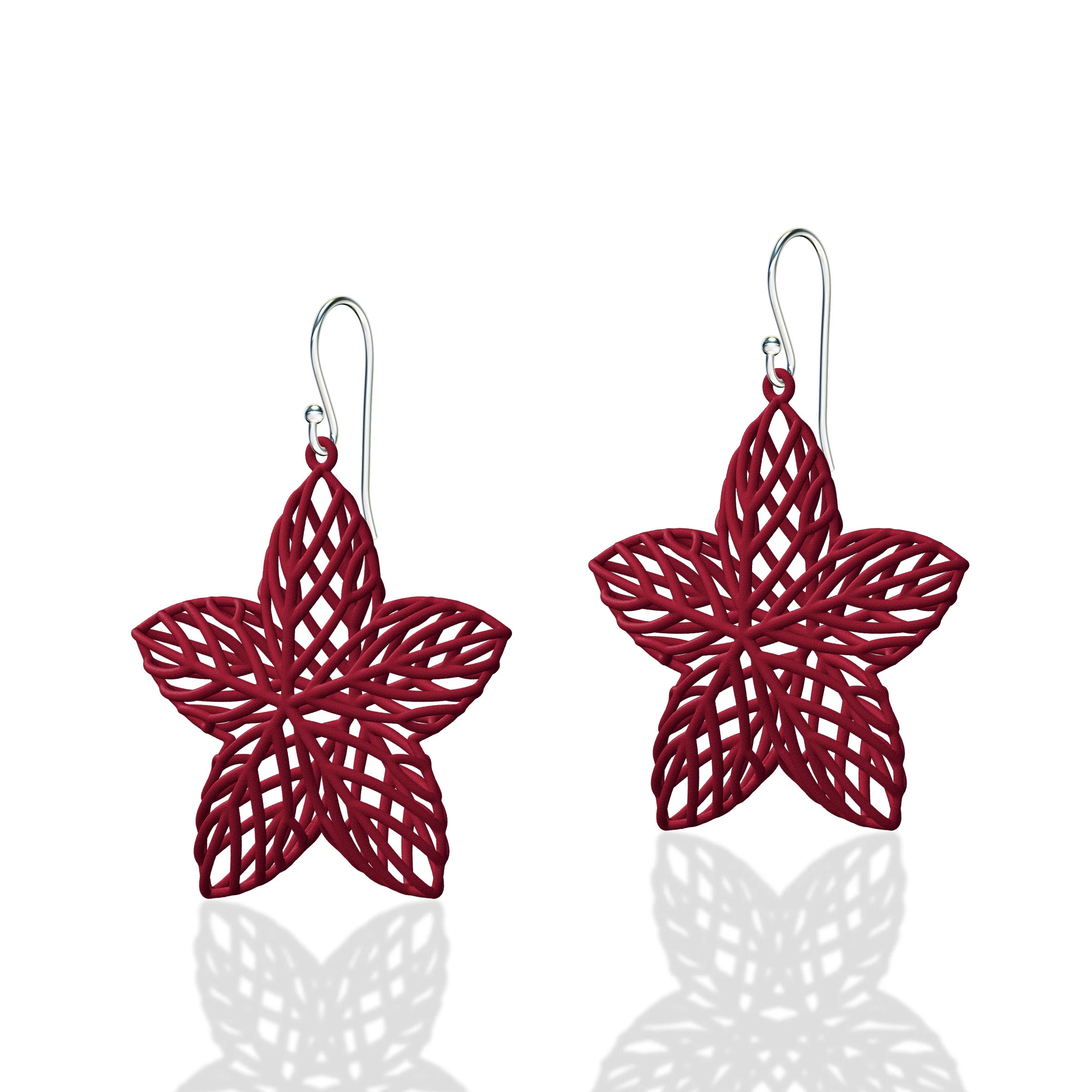 Red Star Earrings