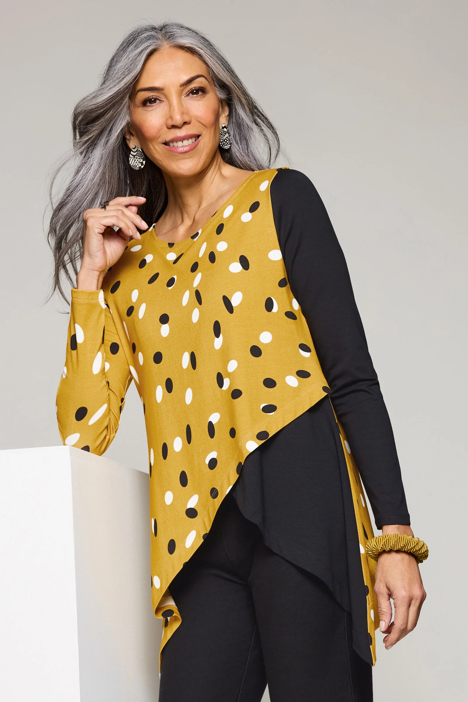 Remy Top - Avocado Scatter Dot
