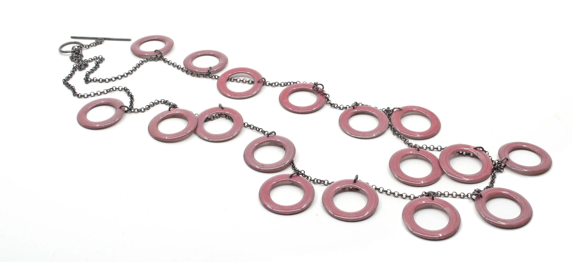 Resin Shimmy Long Necklace - Image 4