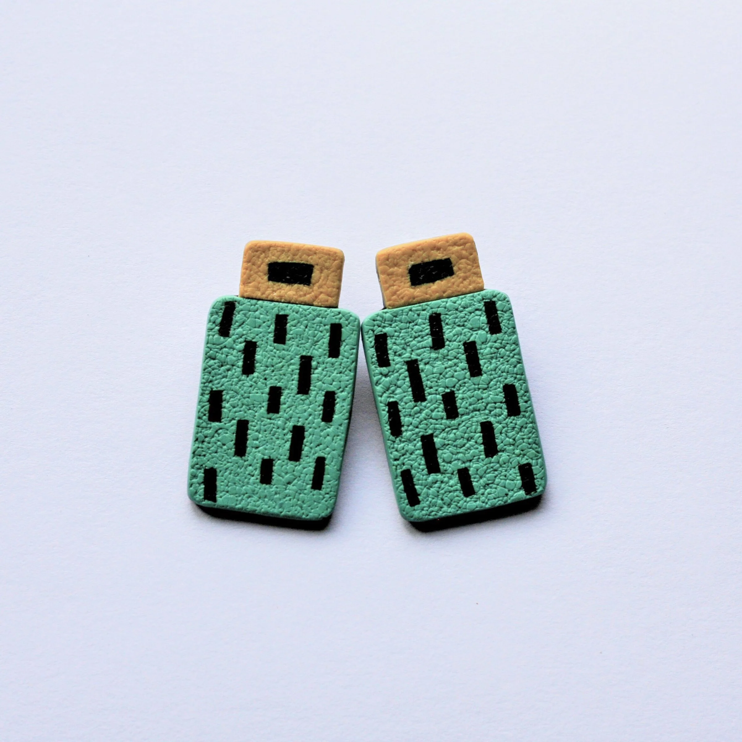 Retro Pixel Drop Earrings