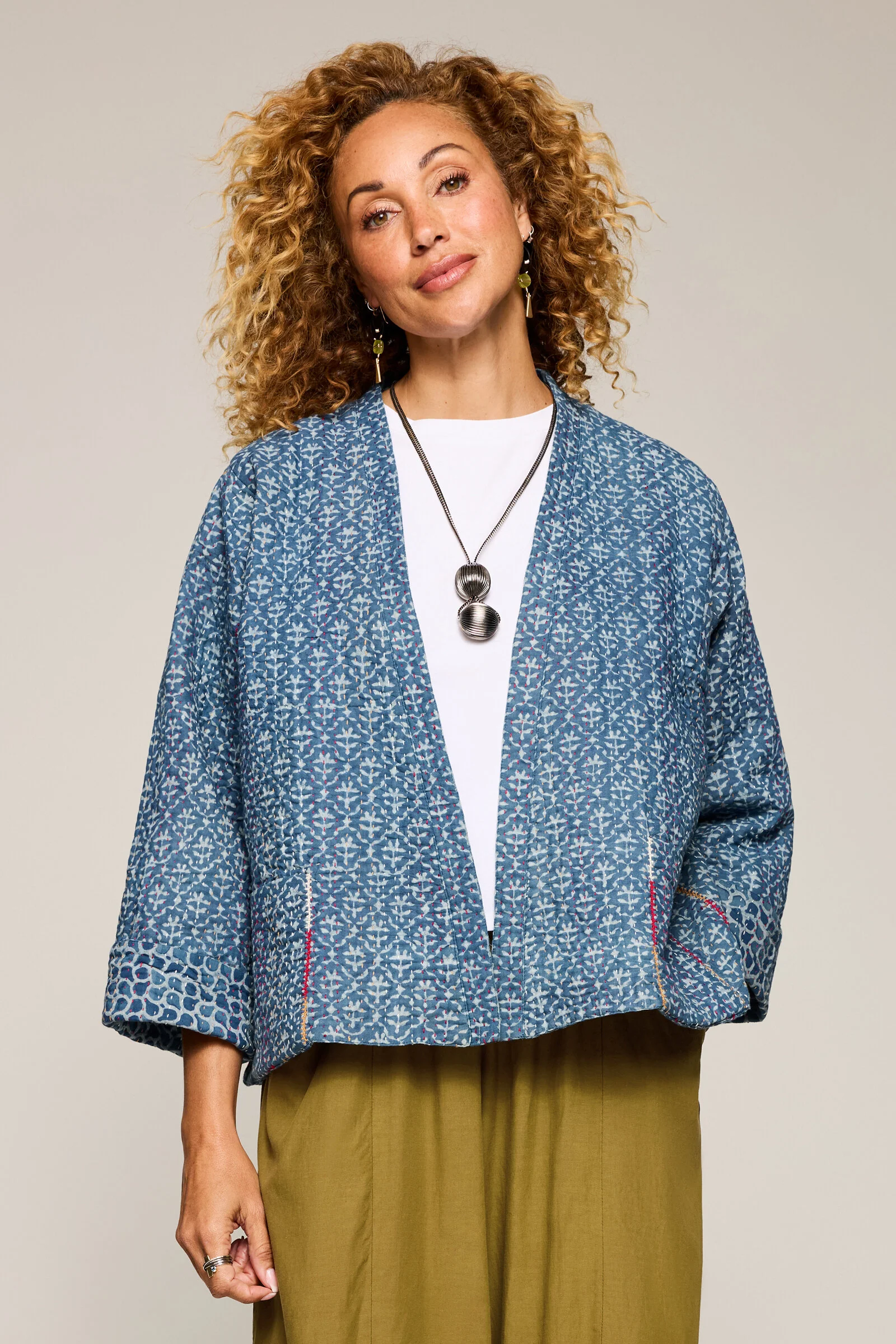 Reversible Mogul Jacket - Indigo Print - Image 4