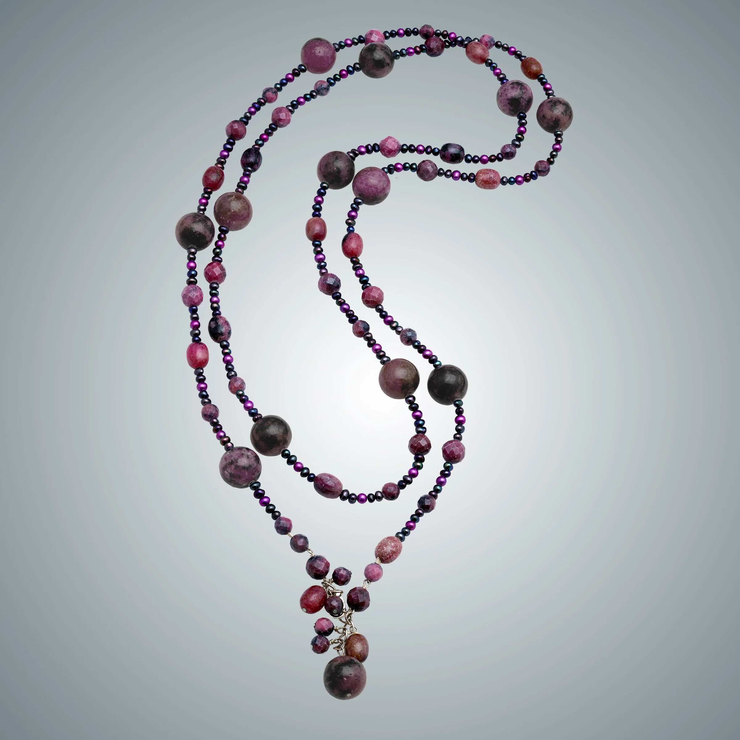 Rhodonite & Freshwater Pearl Necklace