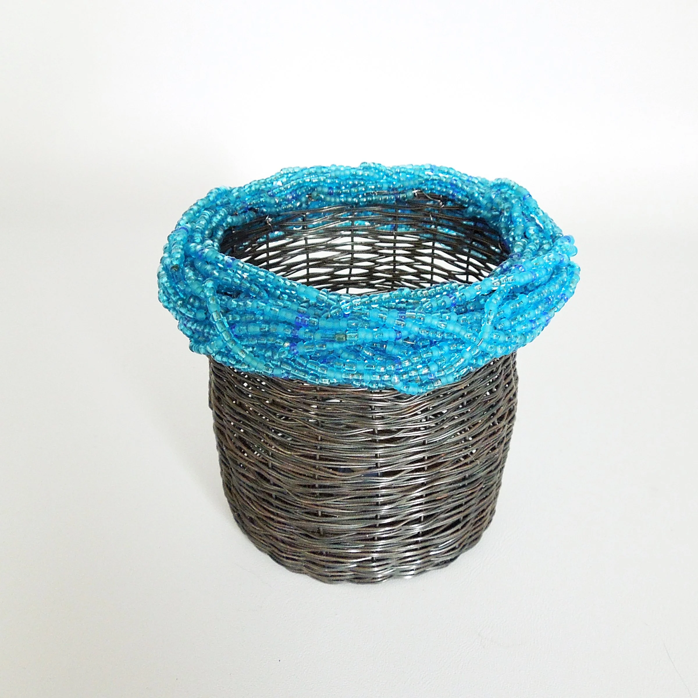 Ring Basket with Blue Rim