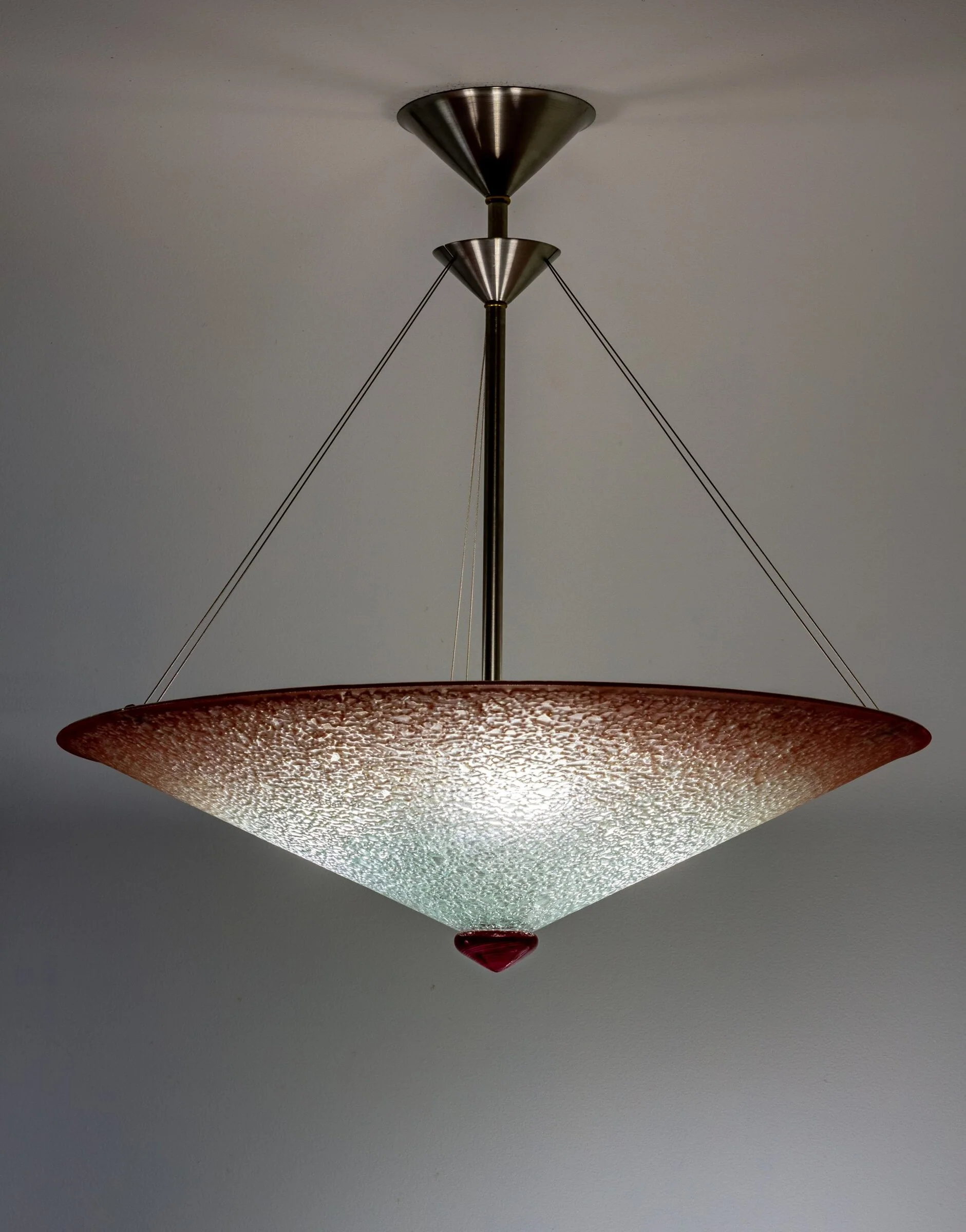 Rose Fade Glass Pendant Chandelier