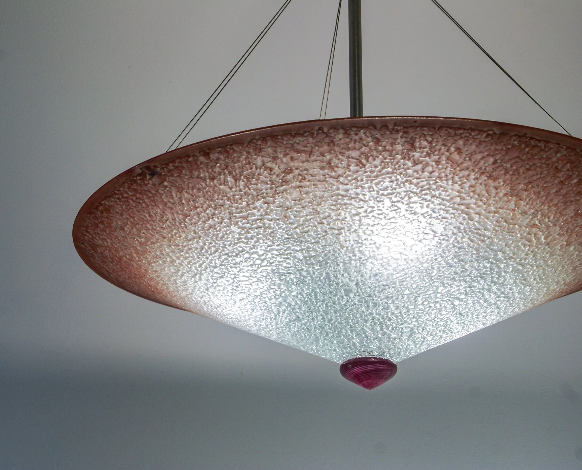 Rose Fade Glass Pendant Chandelier - Image 2