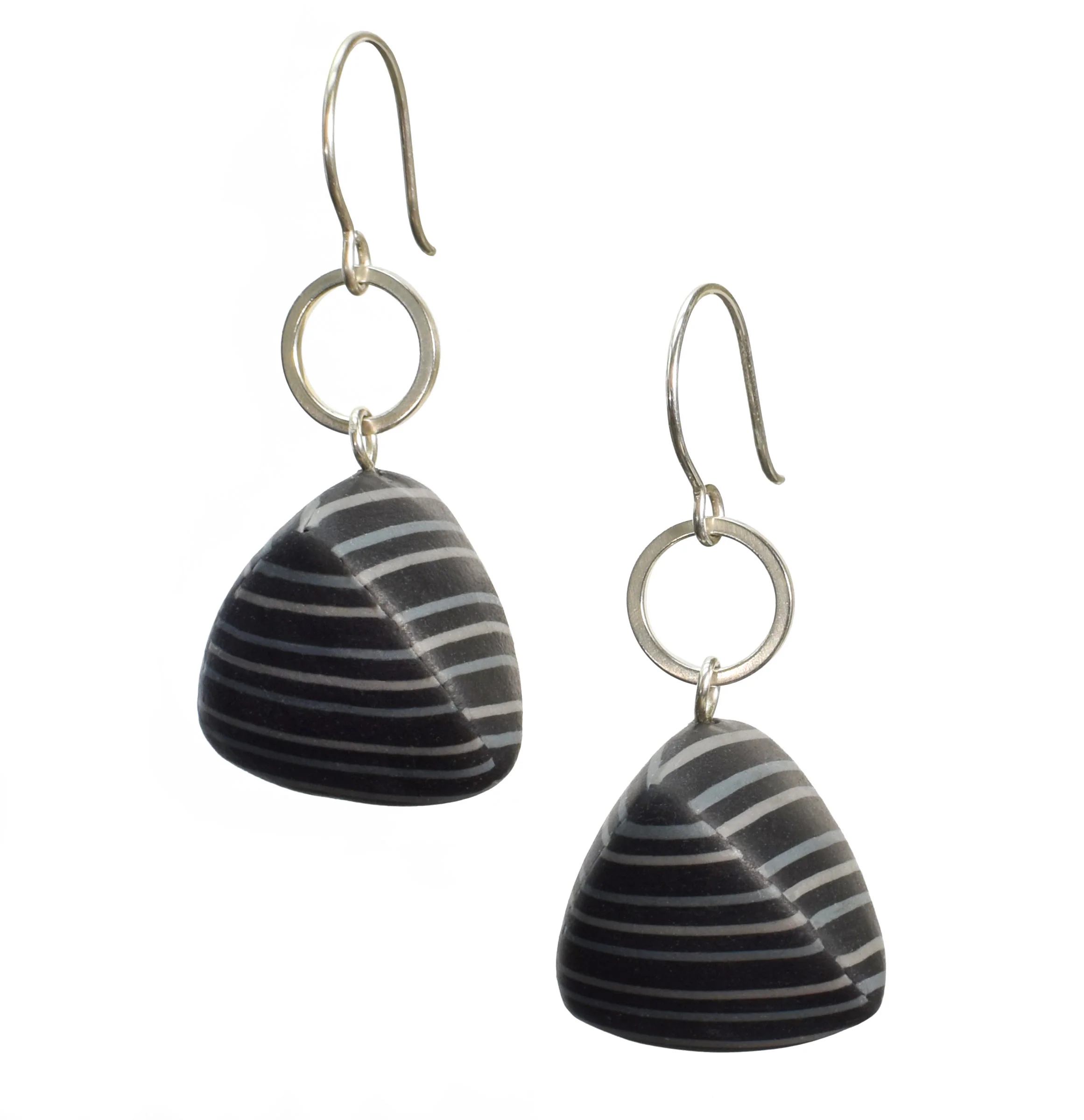 Rounded Tetrahedron Earrings - Image 7