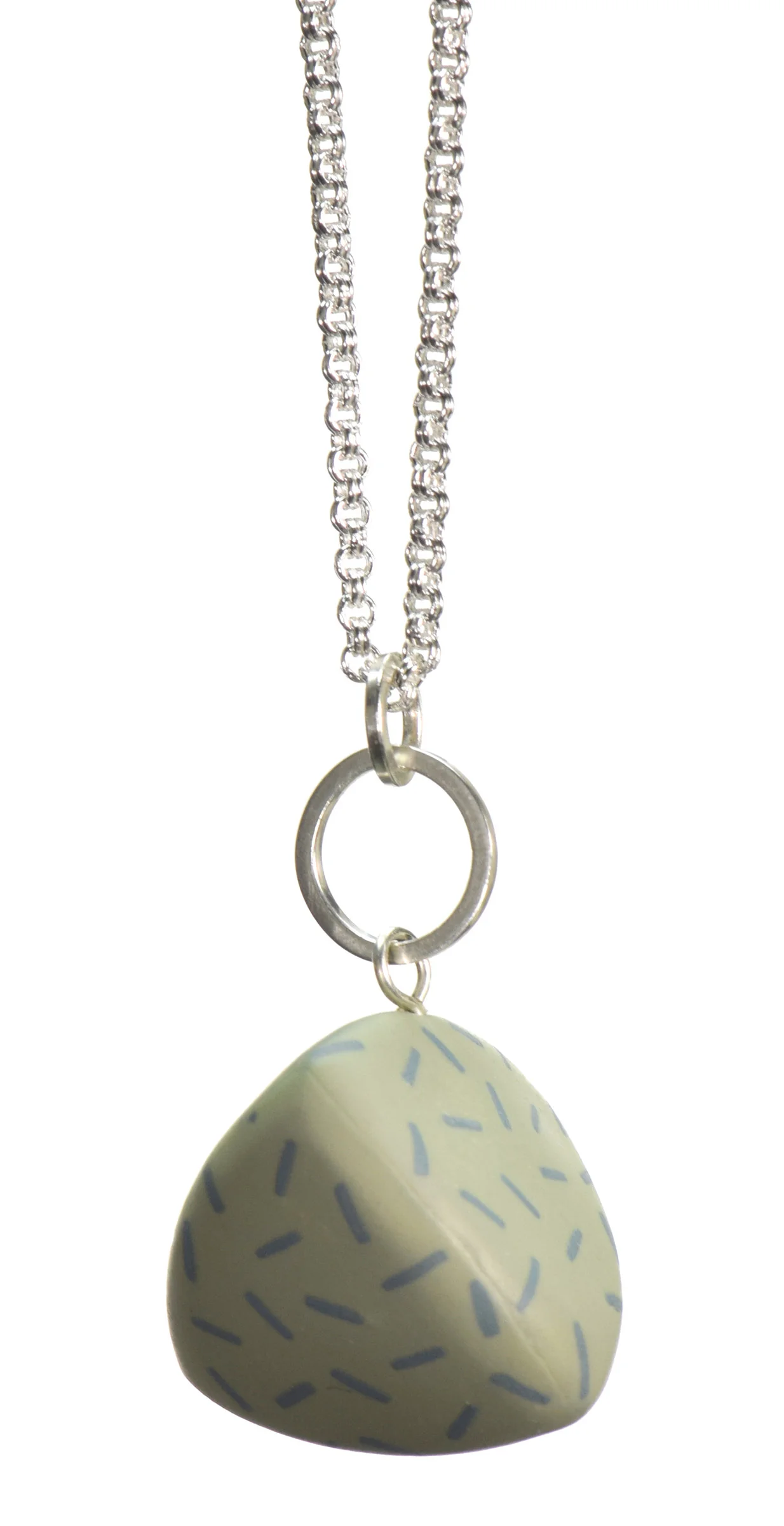 Rounded Tetrahedron Pendant Necklace - Image 4