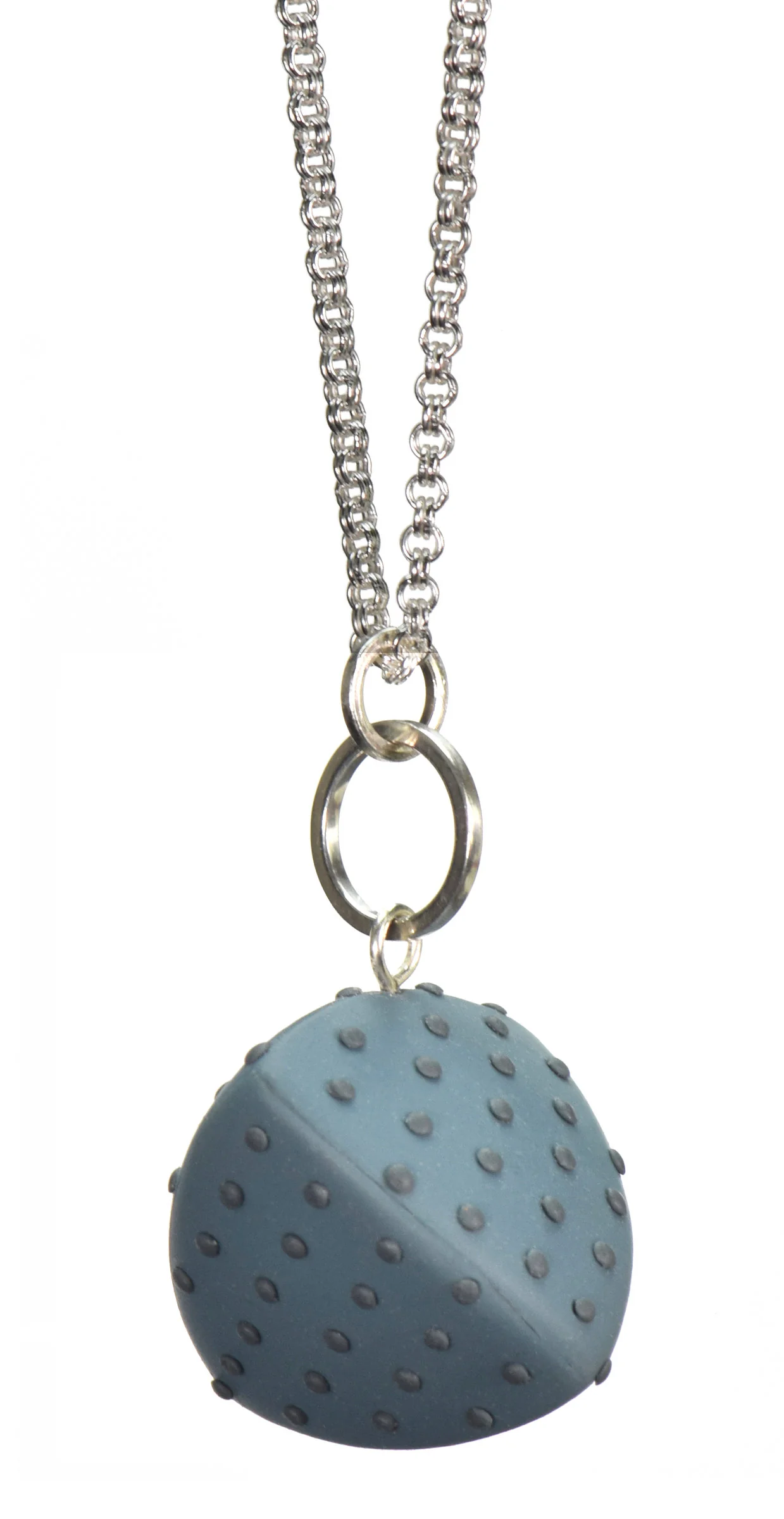 Rounded Tetrahedron Pendant Necklace - Image 5