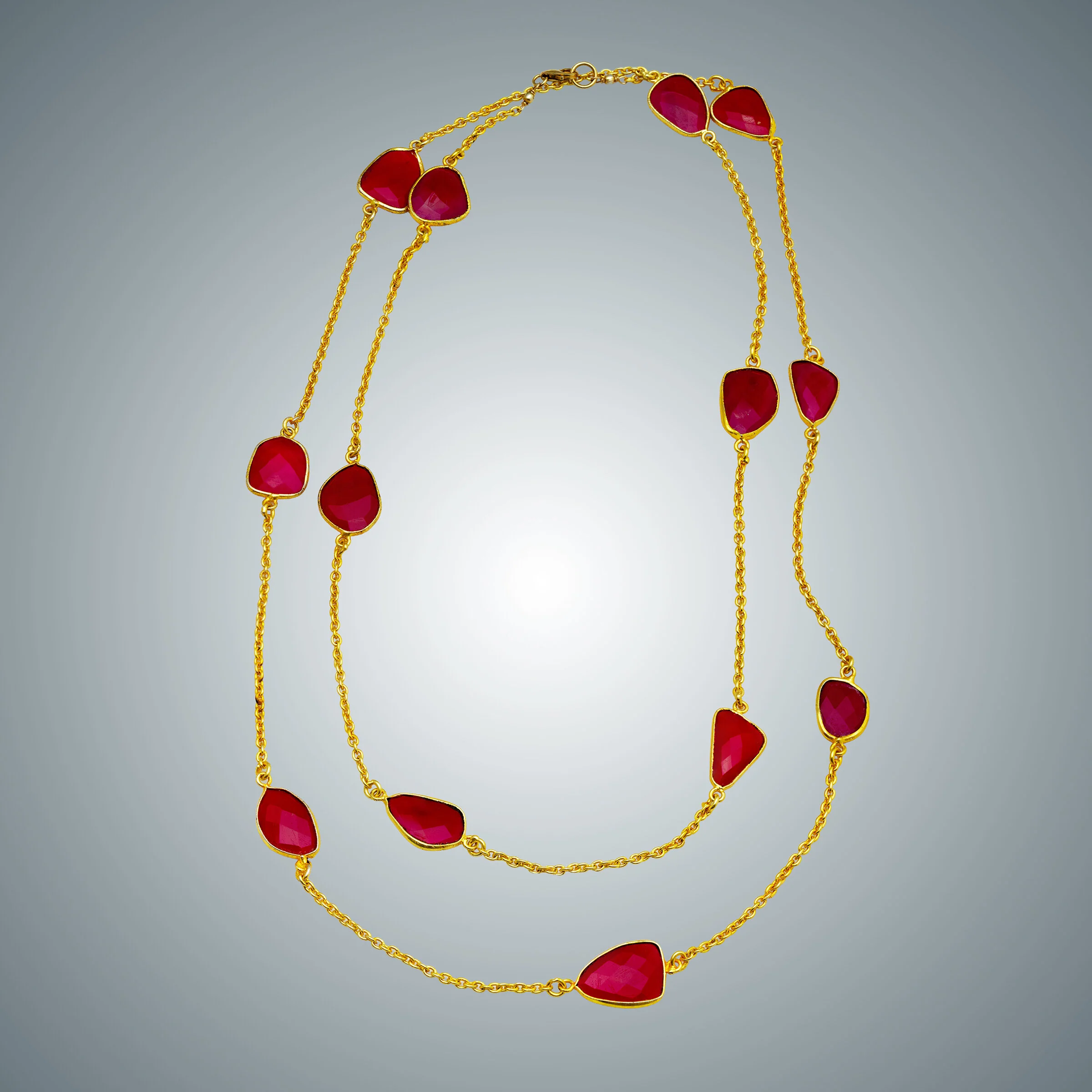 Ruby and Vermeil Necklace
