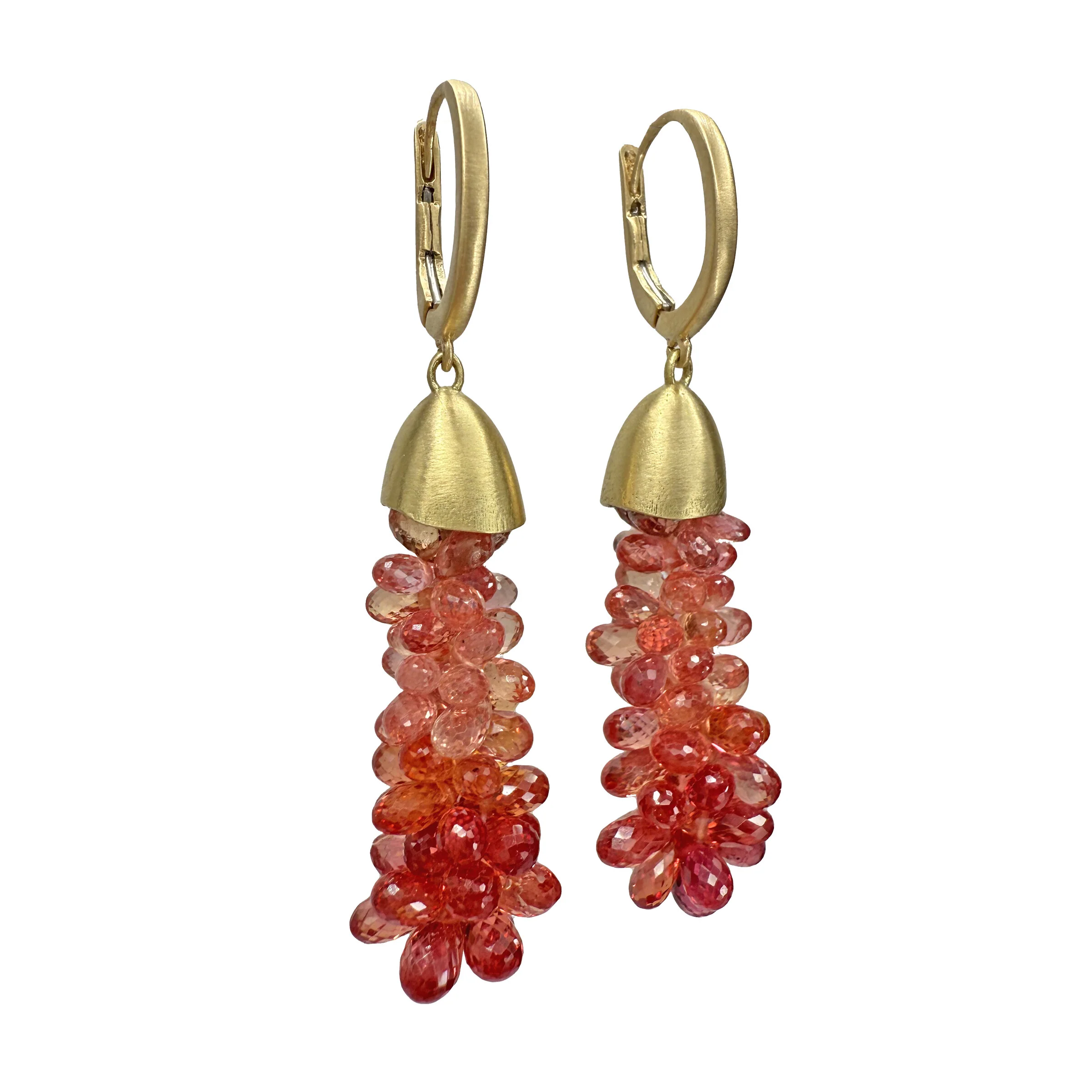 Ruby Briolette Cascade Earrings - Image 4