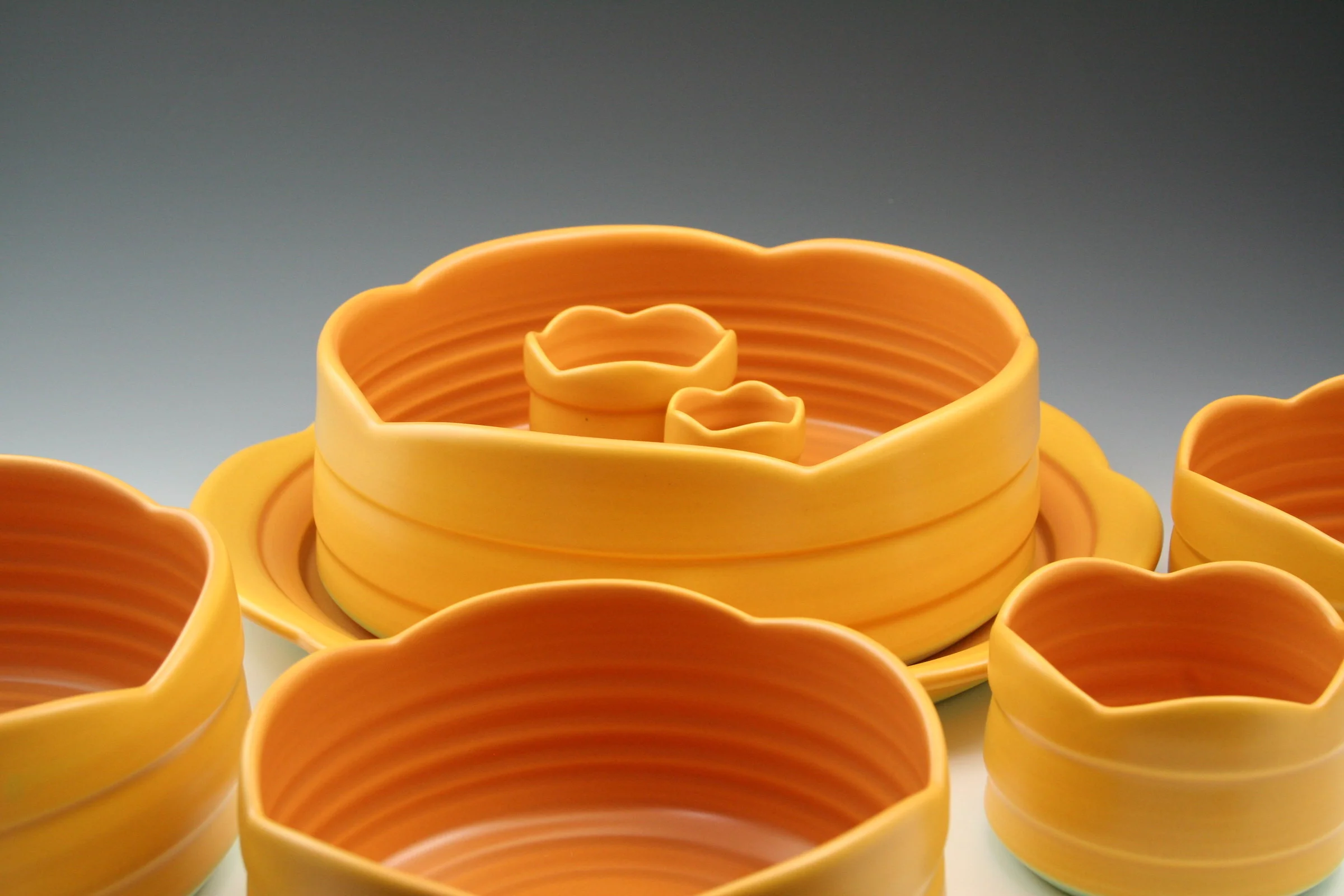 Saffron Delphinium Bowl Set - Image 4