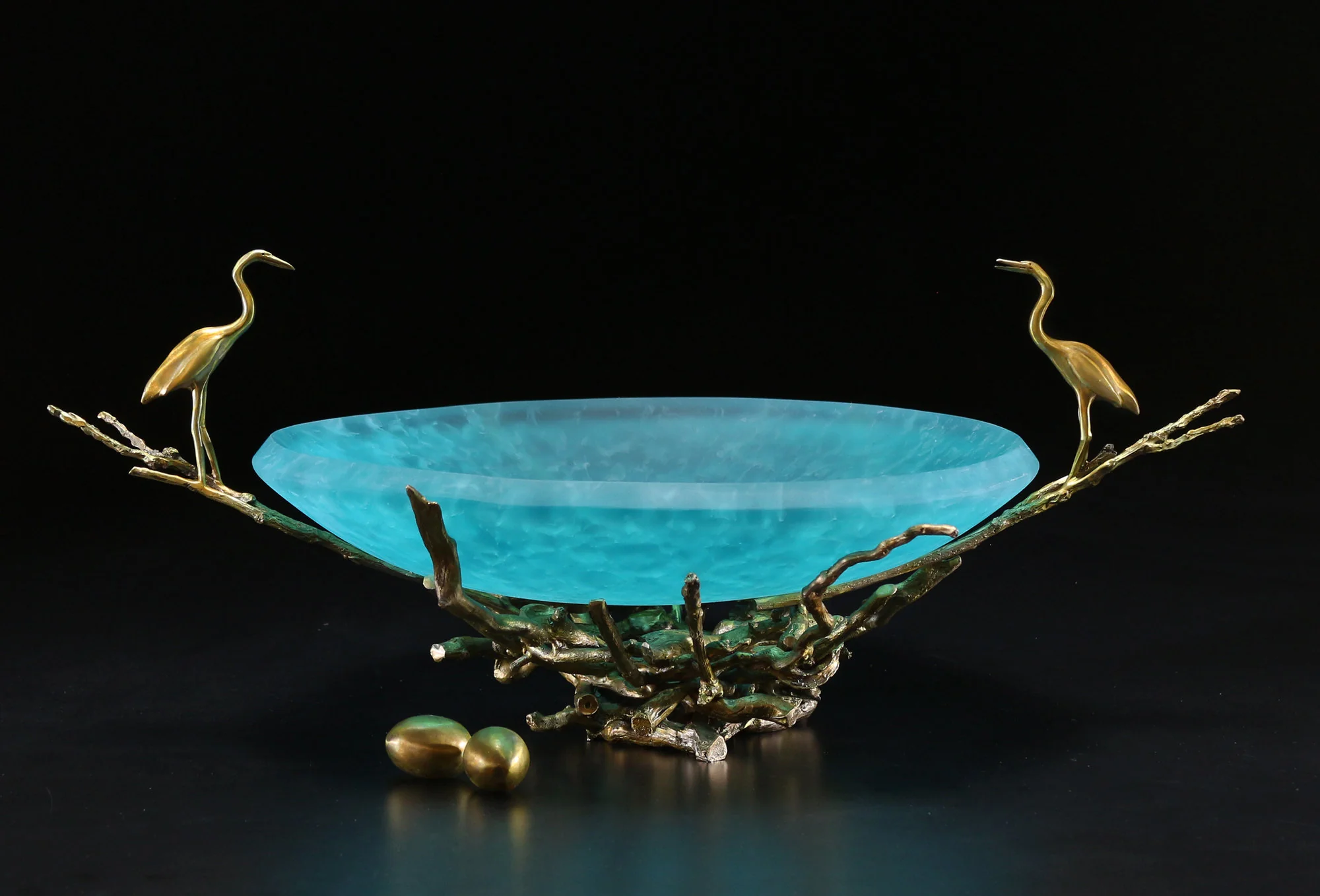 Aqua Sandhill Nest Bowl