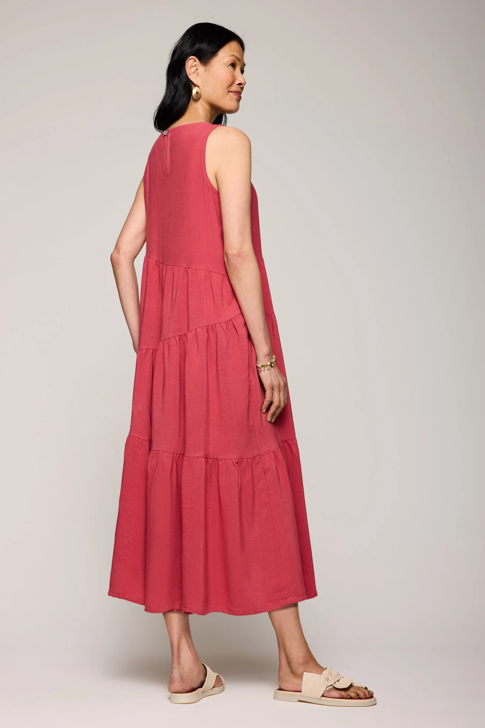 Sandwashed Pebble Idras Dress - Coral Rose - Image 3