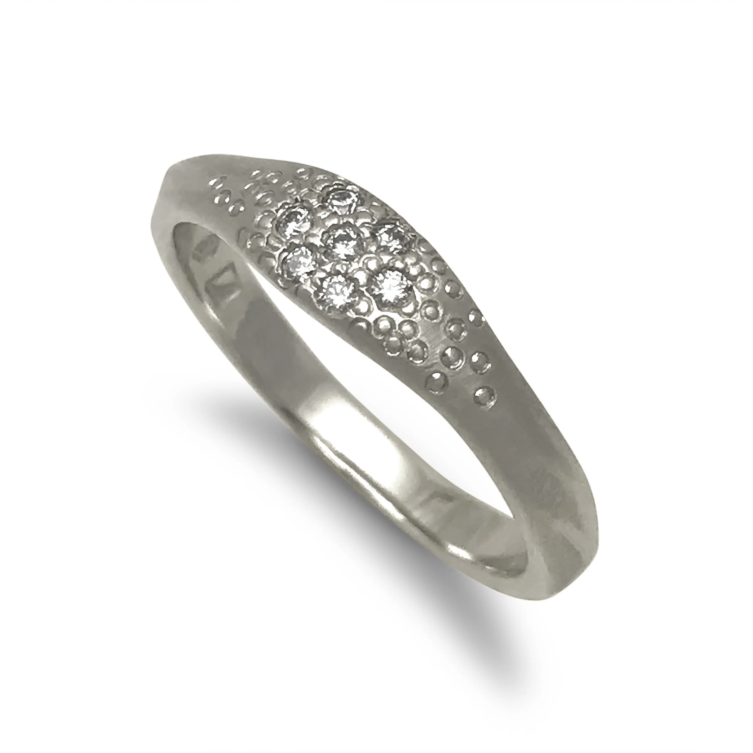 Sandy Ring - Rhodium-Plated, 6.5