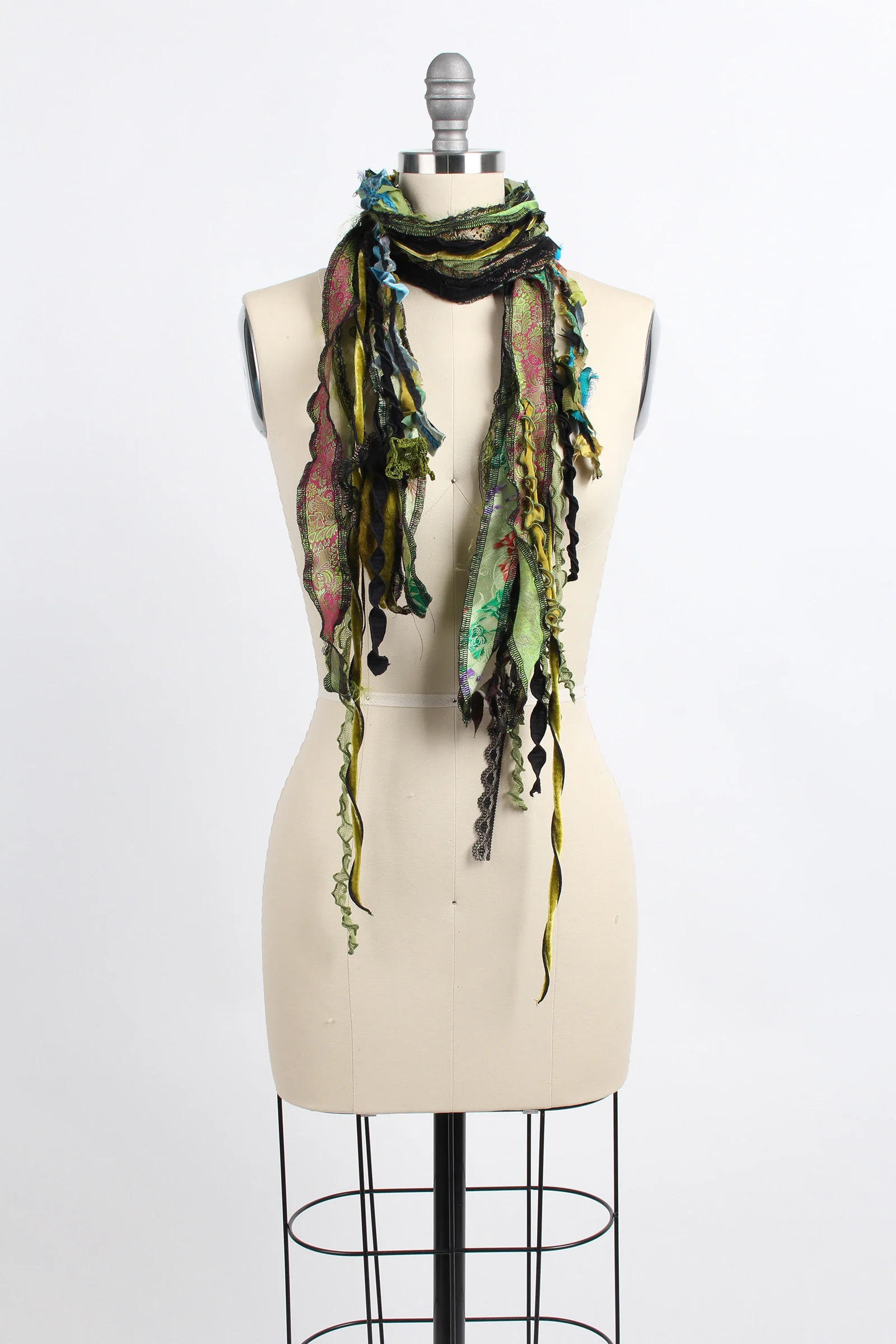 Scrapplique Scarf - Chartreuse, One Size