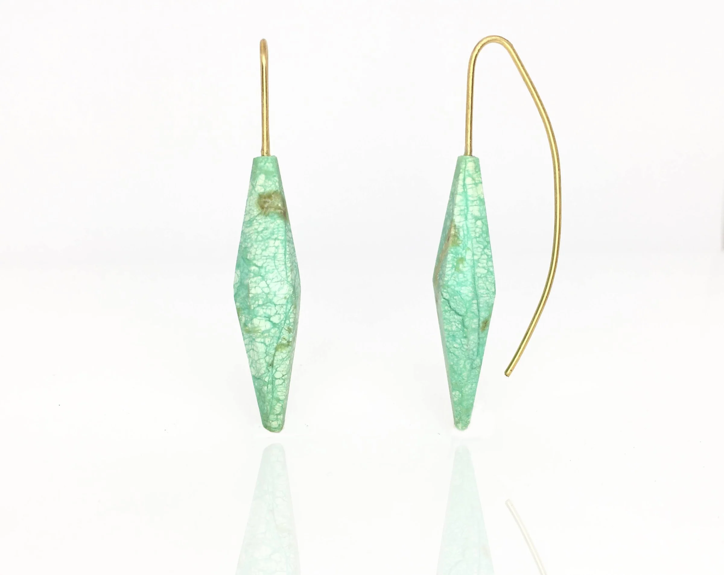 Sculpted Chrysoprase Earrings