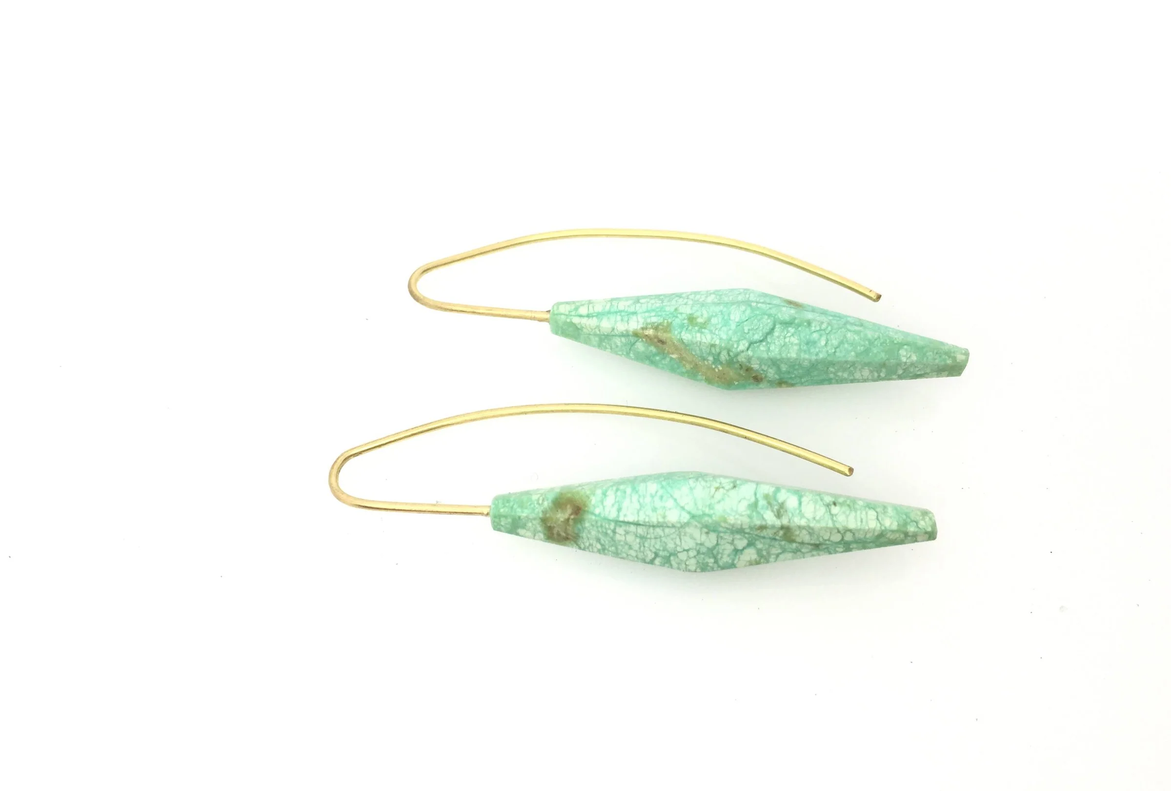 Sculpted Chrysoprase Earrings - Image 2