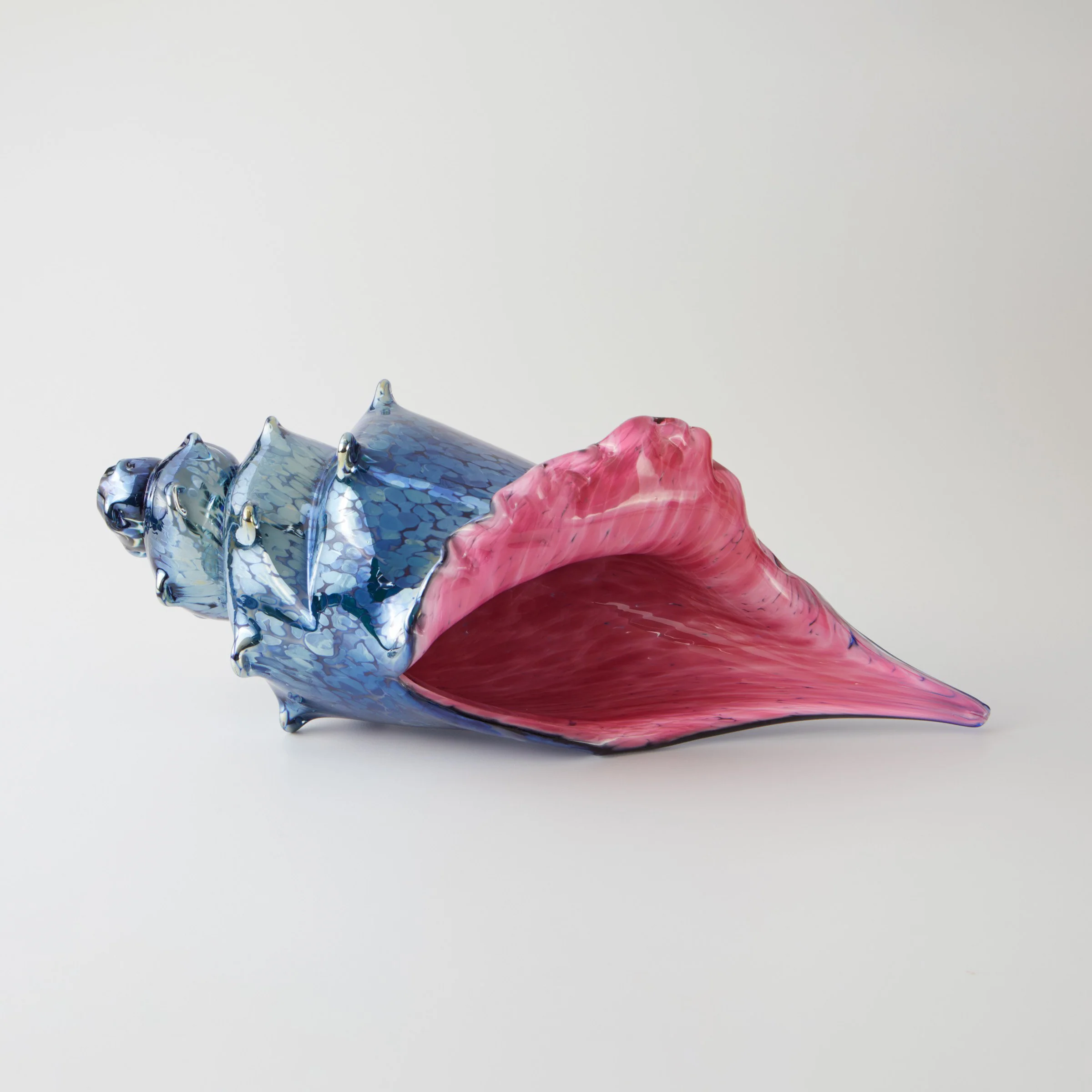 Sculpted Glass Sea Shell - Ruby