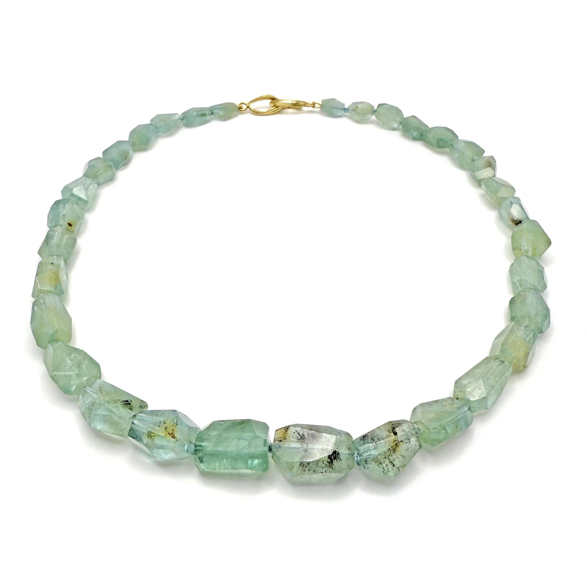 Seafoam Aquamarine Chiseled Candy Necklace - Image 2