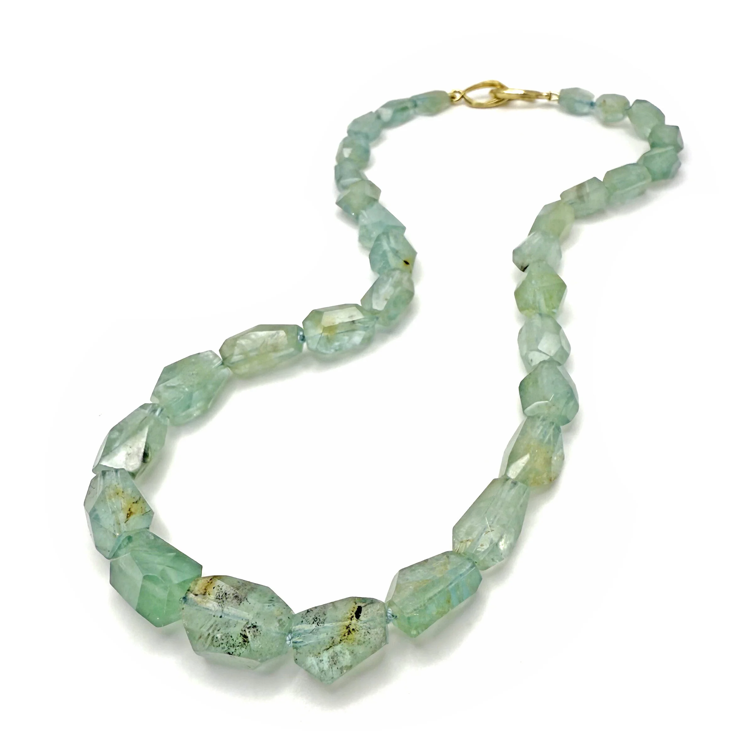 Seafoam Aquamarine Chiseled Candy Necklace - Image 3