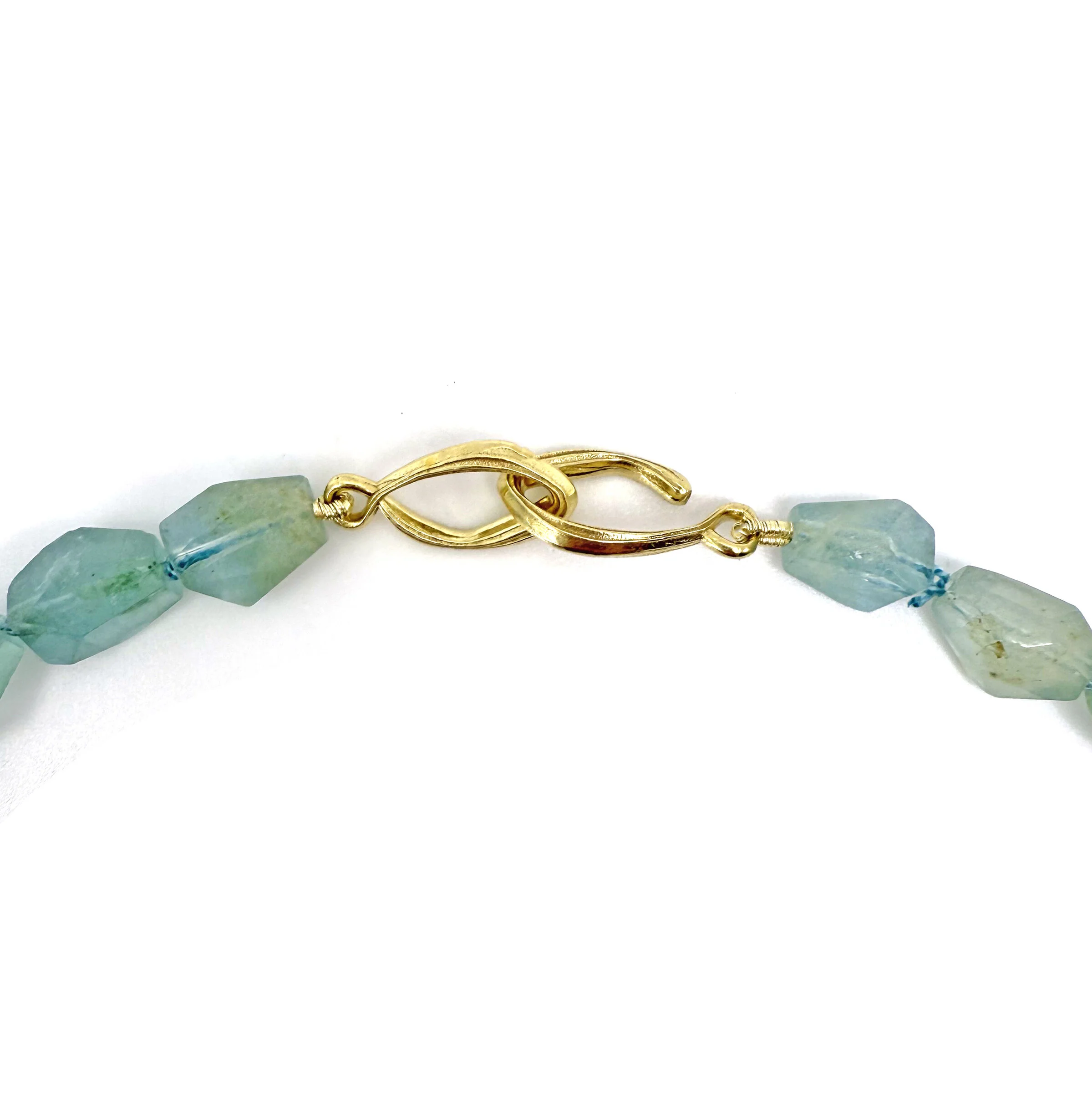 Seafoam Aquamarine Chiseled Candy Necklace - Image 4