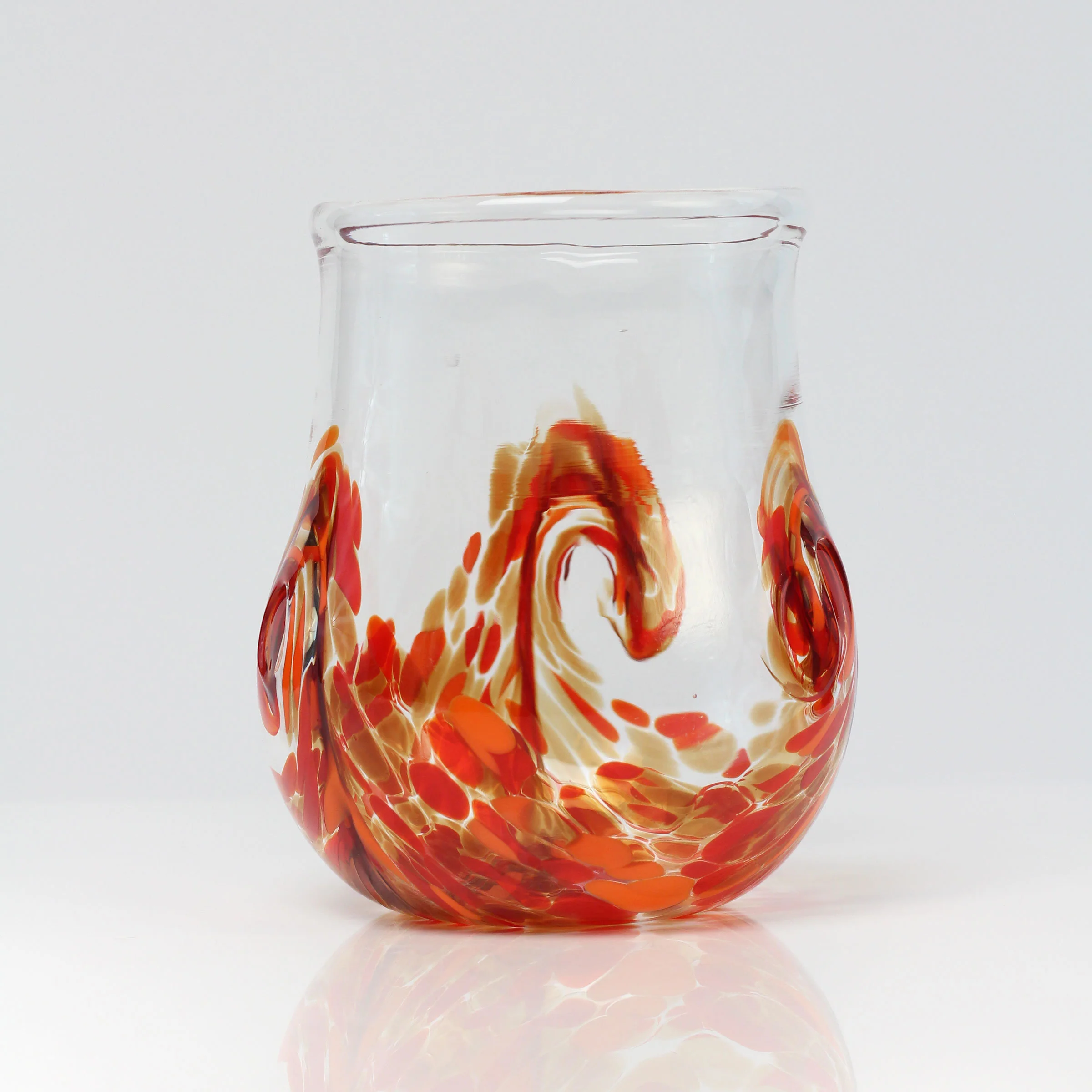Set of Eight Twisty Cups - Red