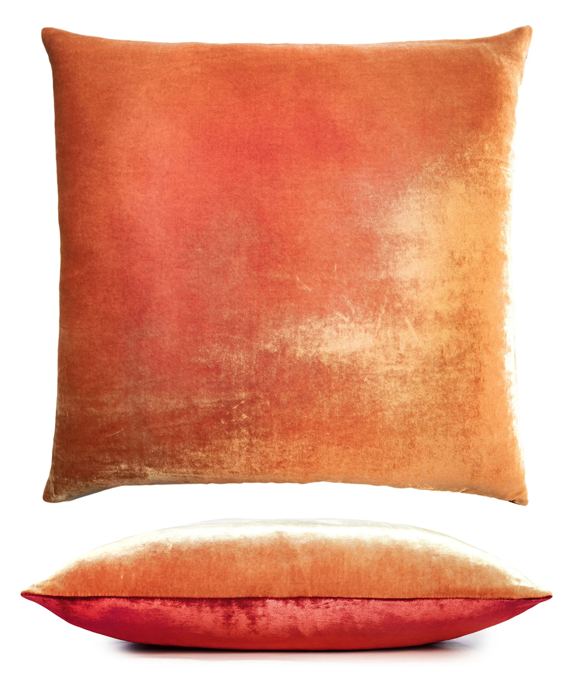 Set of Two Two-Tone Ombre Velvet Pillows - Image 10