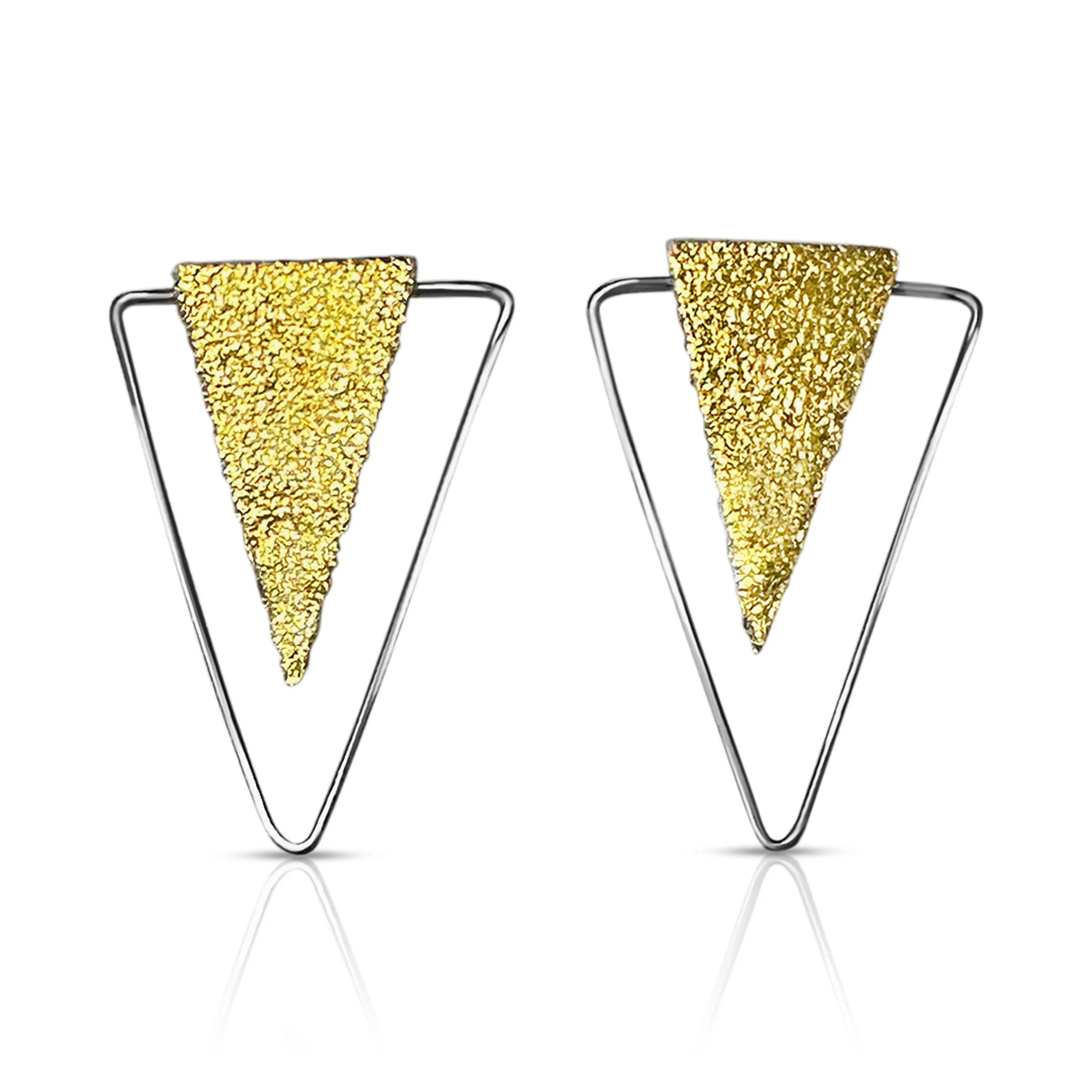 Shadow Triangle Earrings