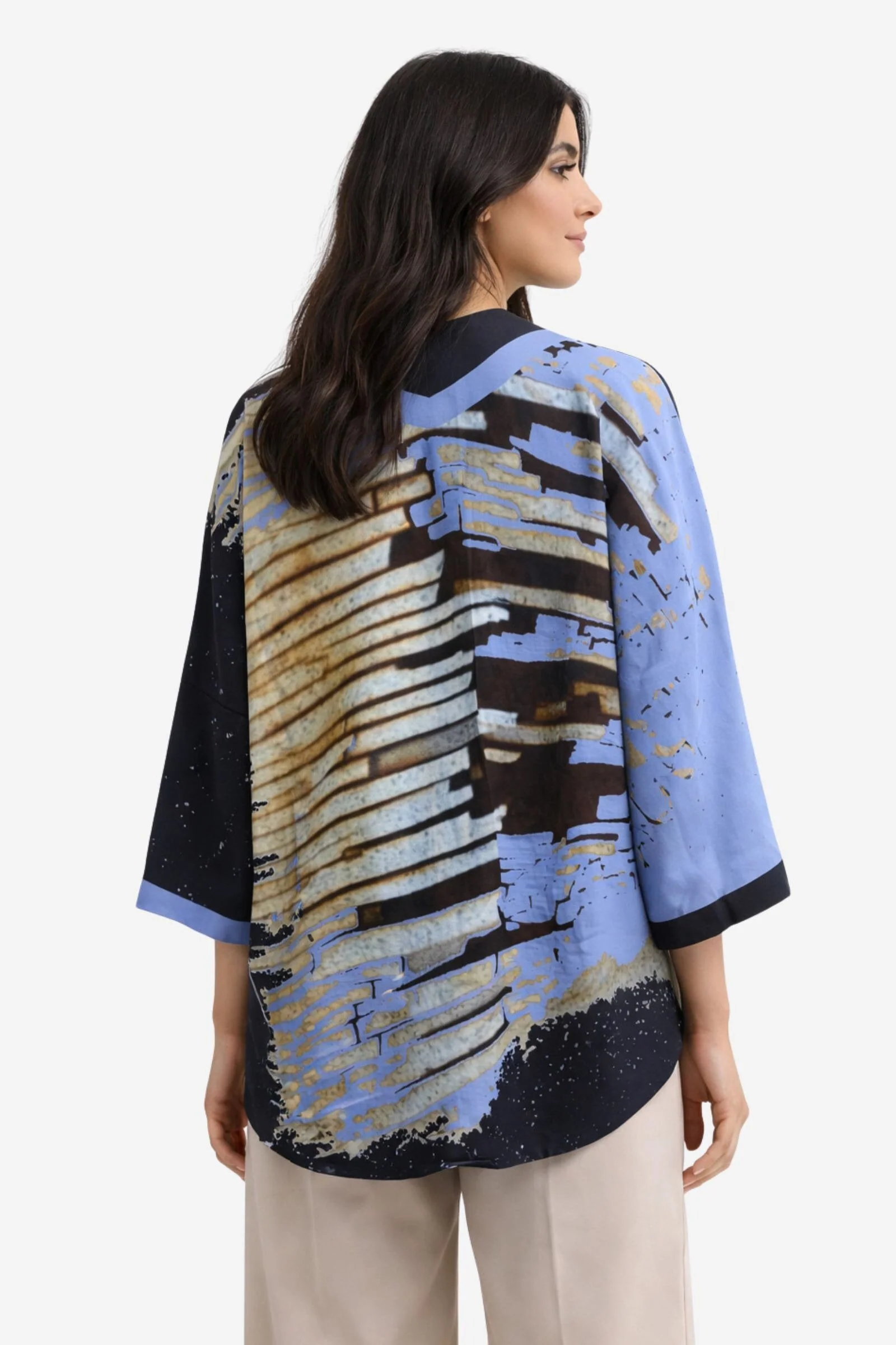 Silk Kimono Robe - Ocean - Image 2