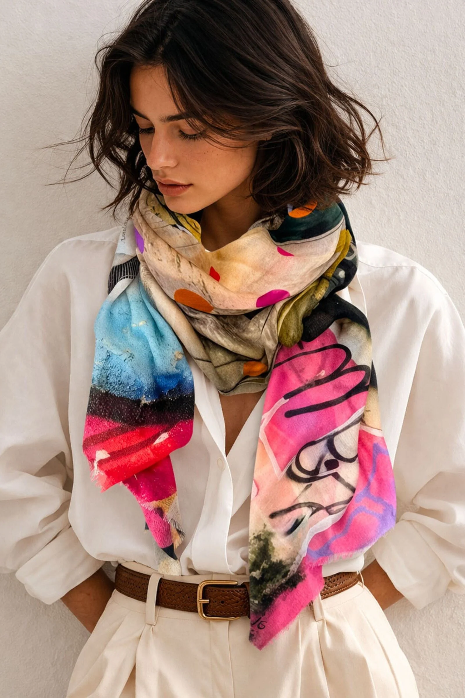 Silk Modal Scarf - Image 3