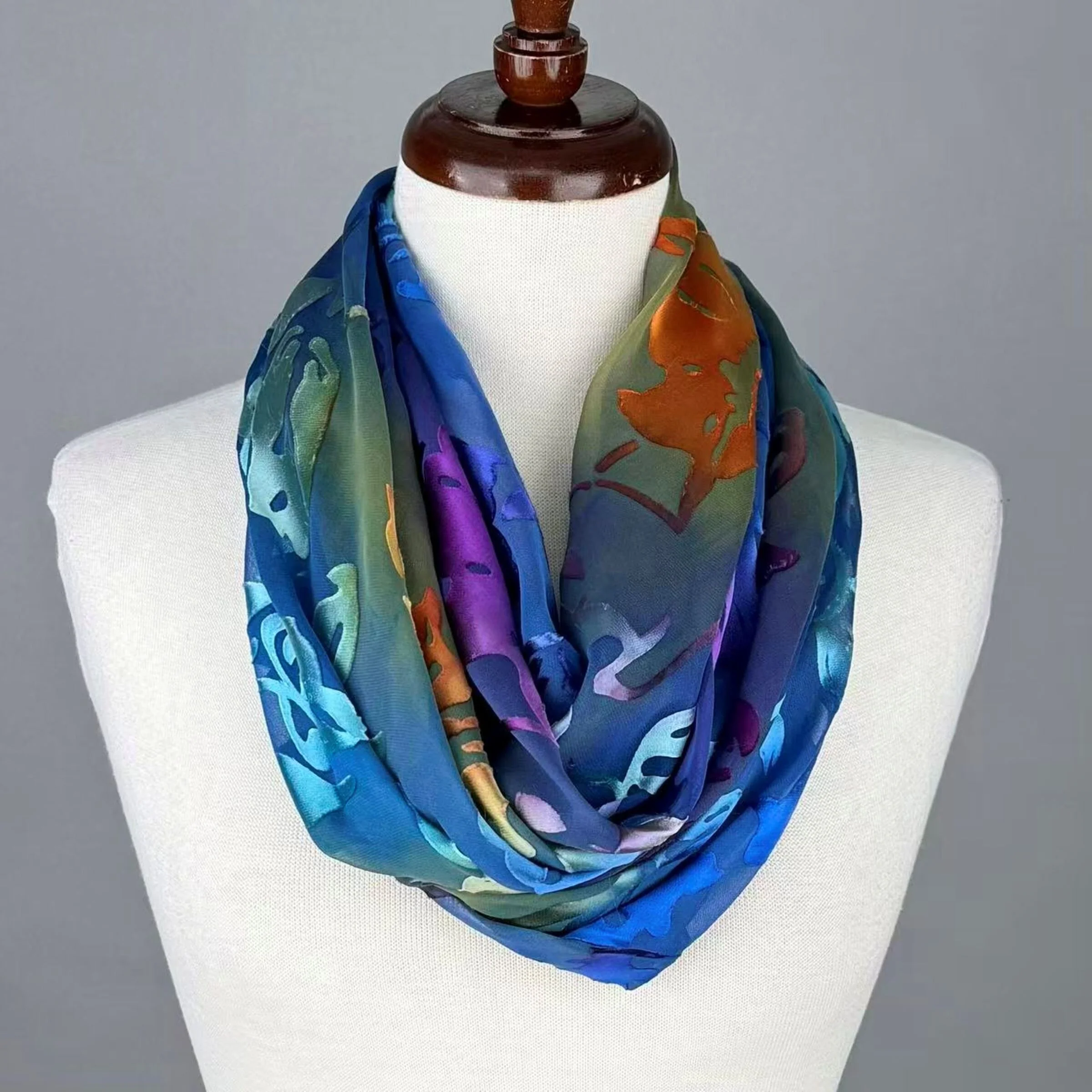 Silk Poncho Scarf - Image 10