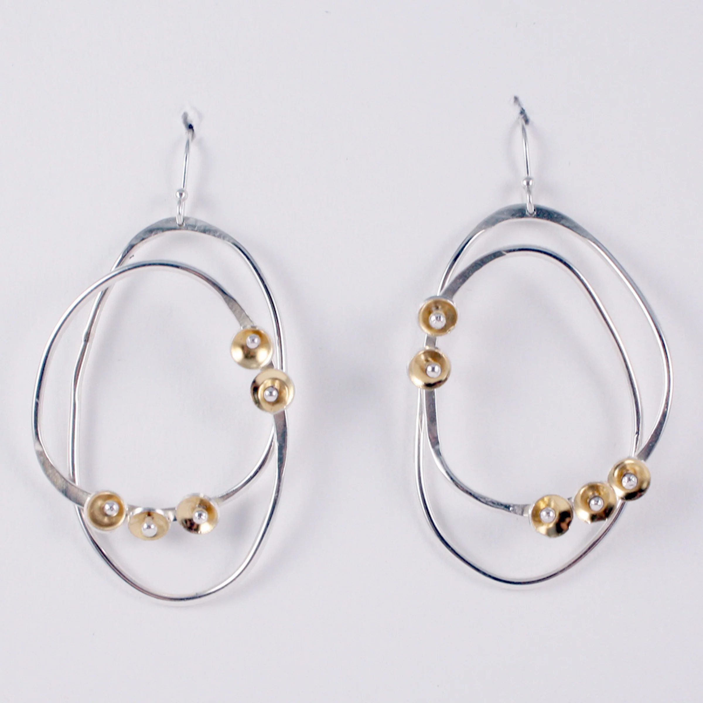 Silver and Gold Aldus Earrings - Image 2
