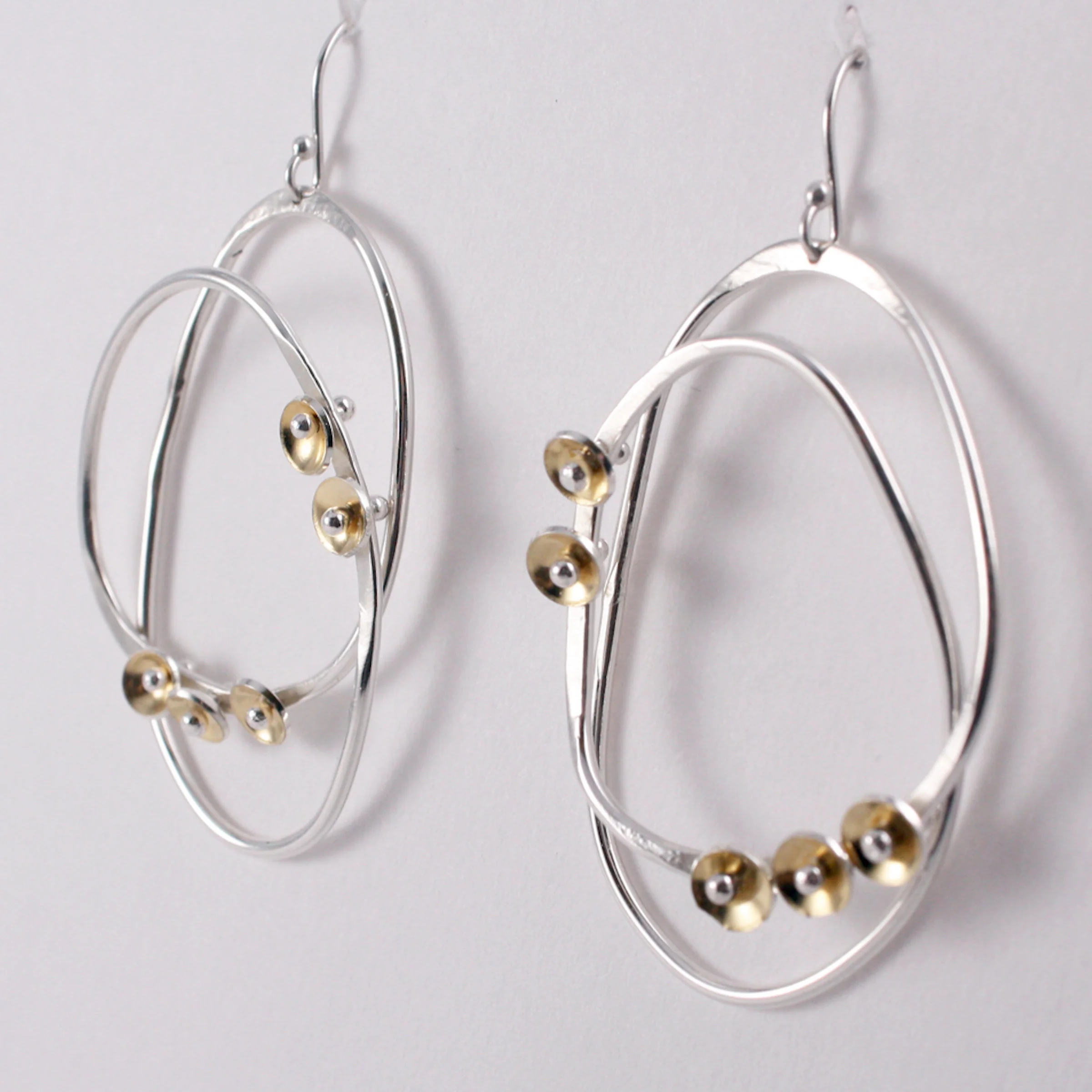 Silver and Gold Aldus Earrings - Image 3