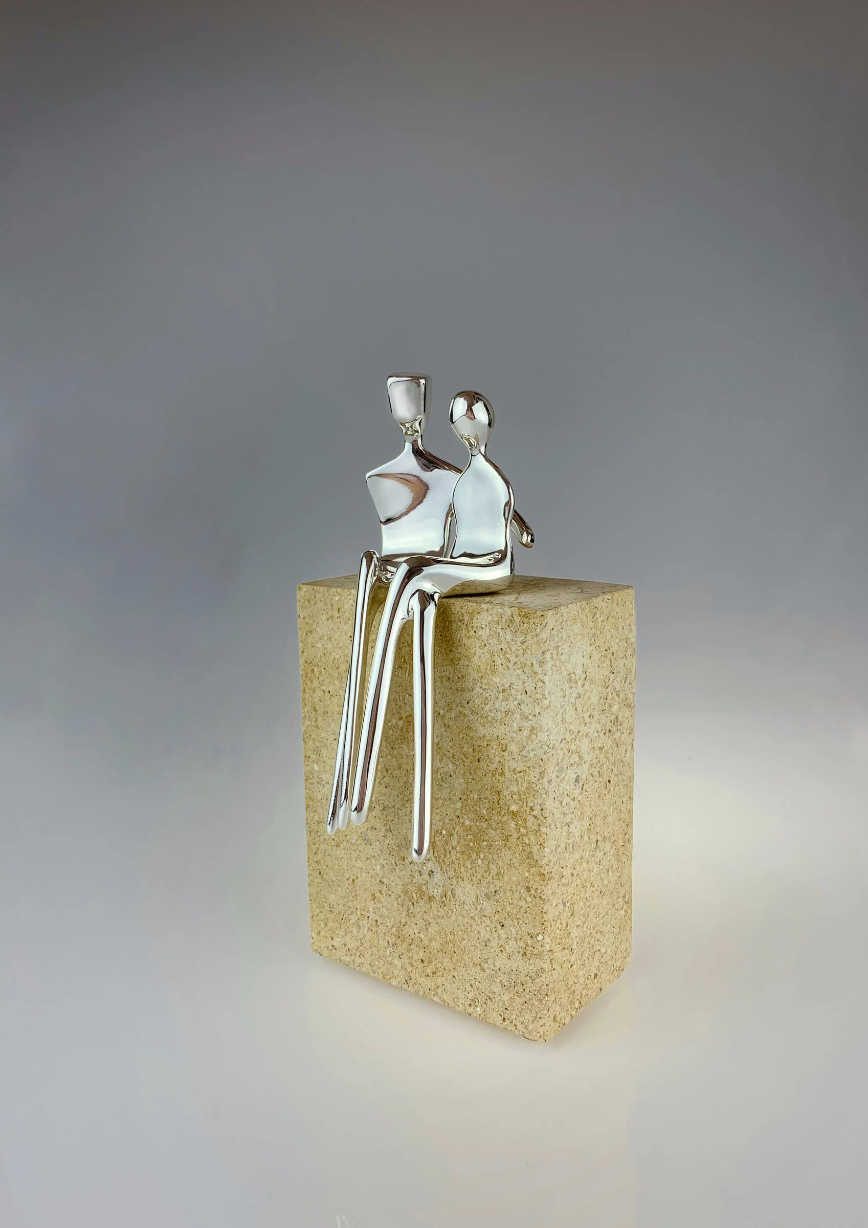 Silver Caress - Silver with Tan Limestone Base - Image 2