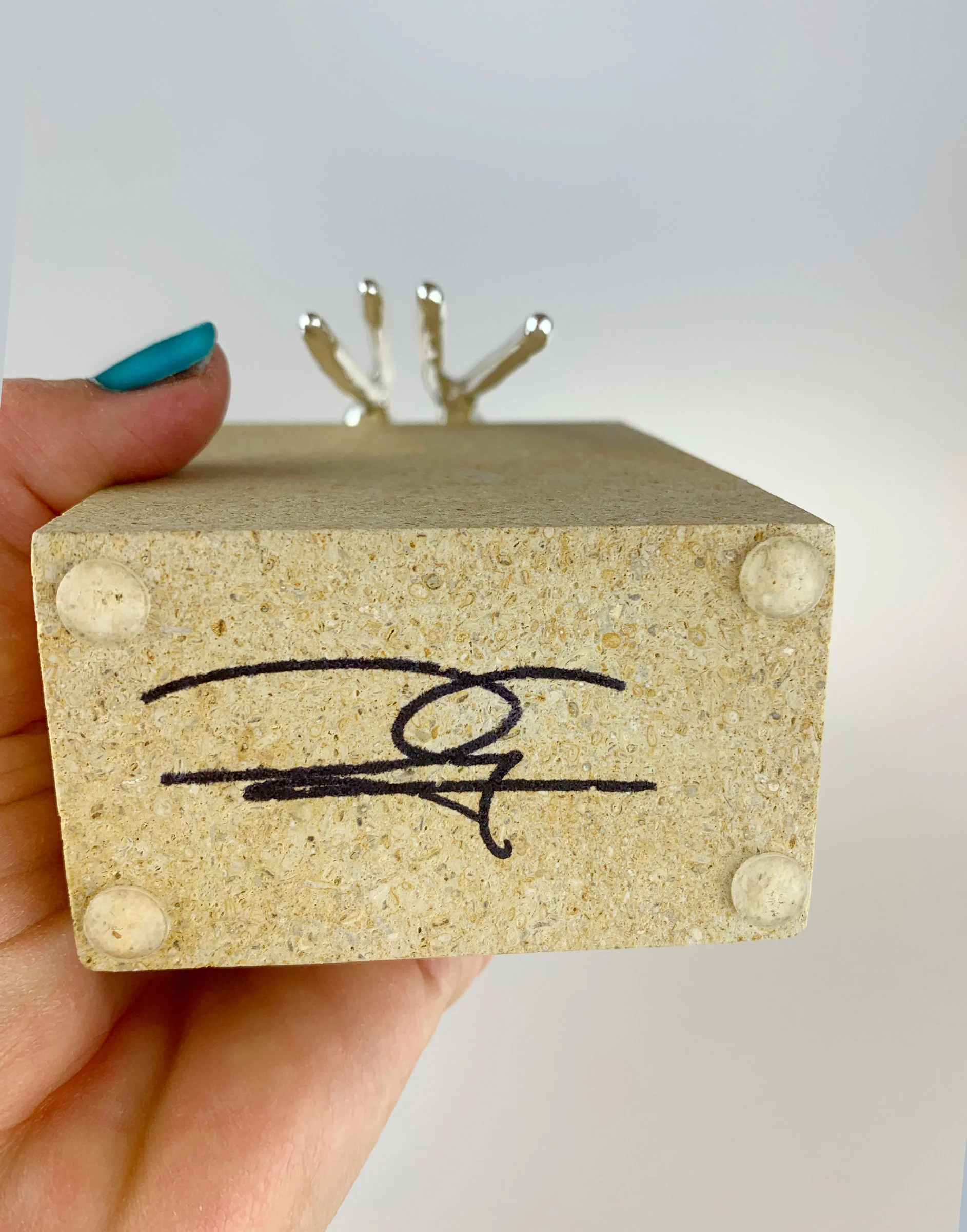 Silver Caress - Silver with Tan Limestone Base - Image 3