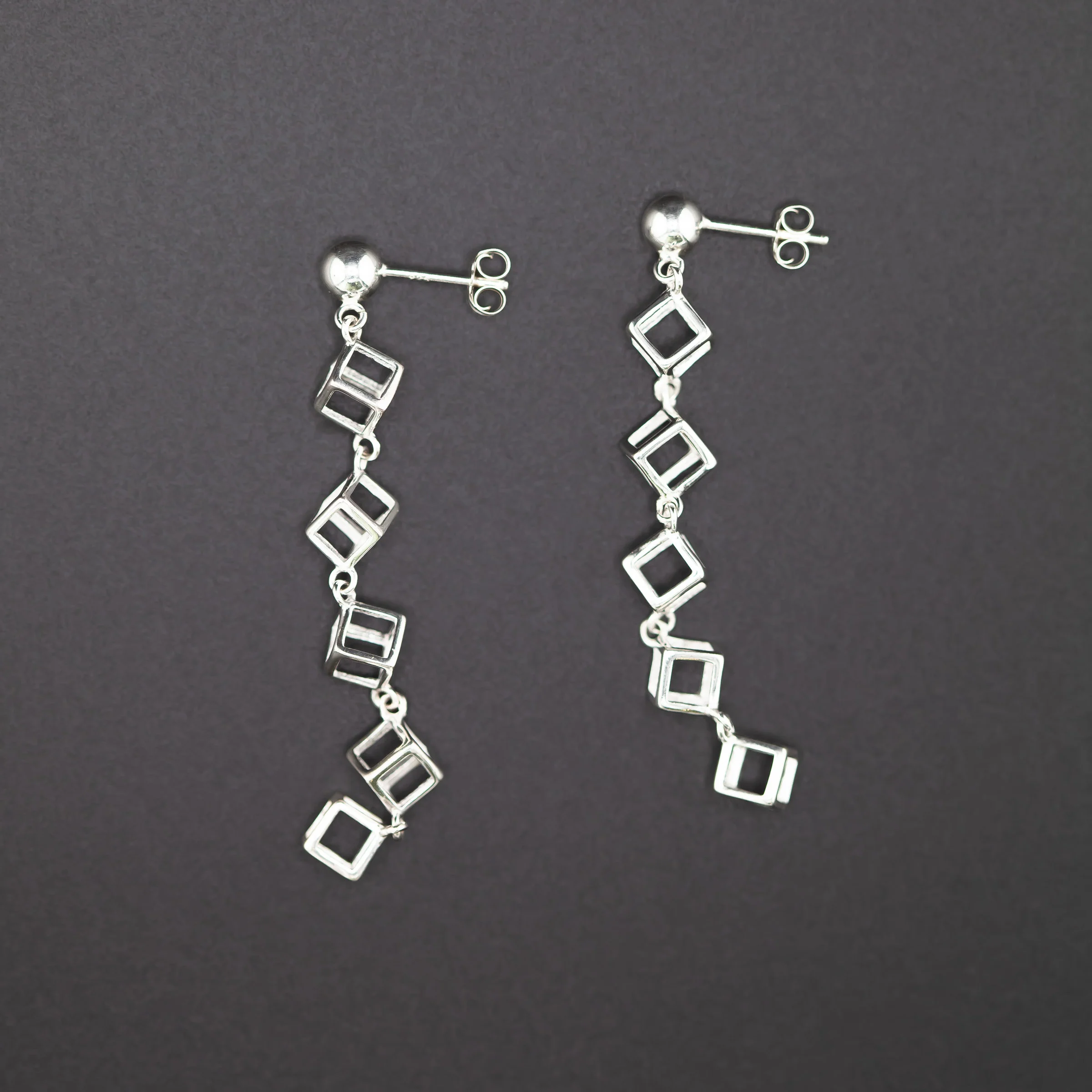 Cube Drop Earrings - Image 2