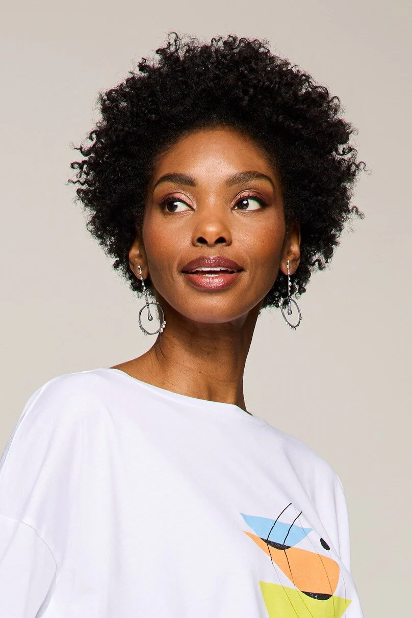 Framed Rock Drop Earrings - Image 2