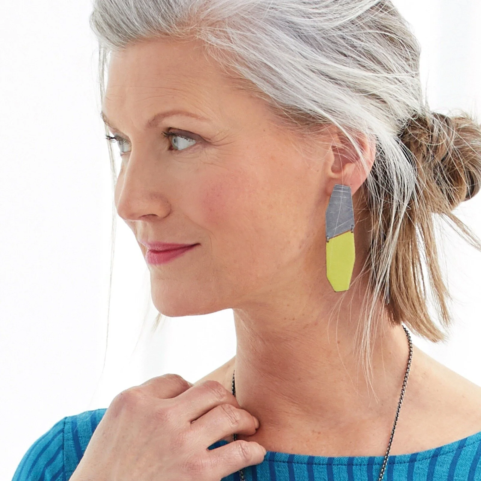Mezzo Enamel Wedge Earrings - Image 2