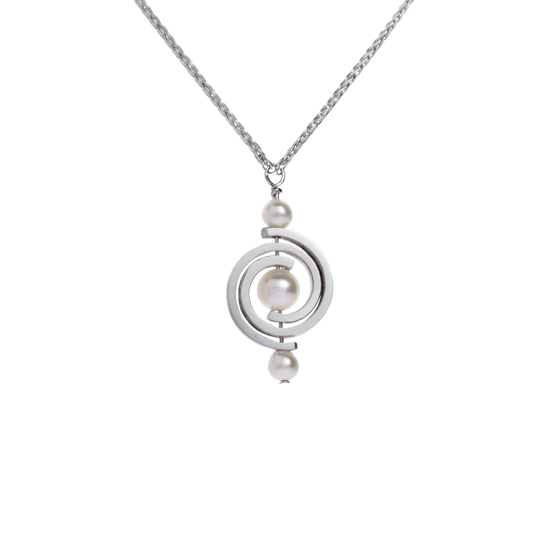 Orbits Single Petite Spiral Pendant