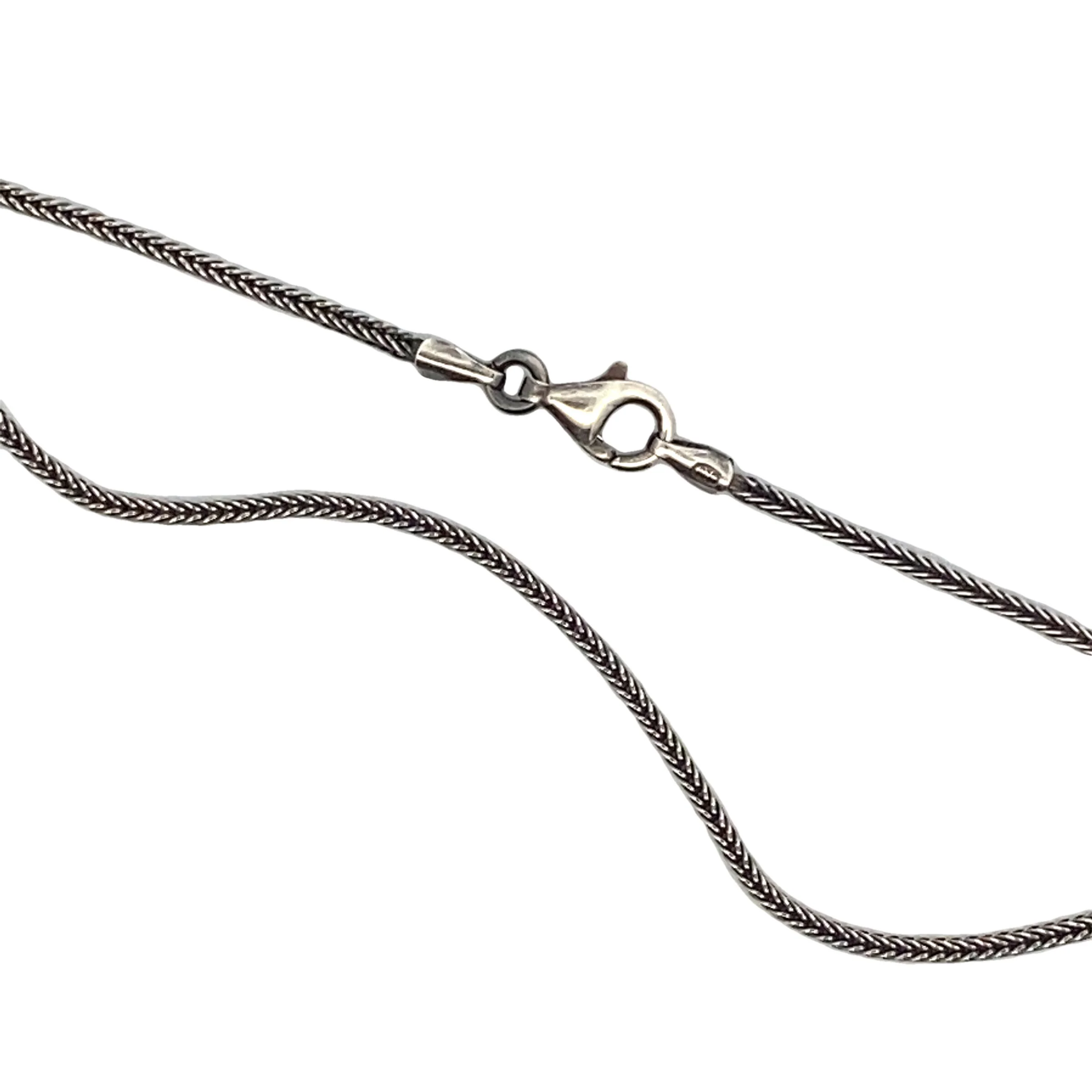 Silver Sapphire & Diamond Pendant - Image 5
