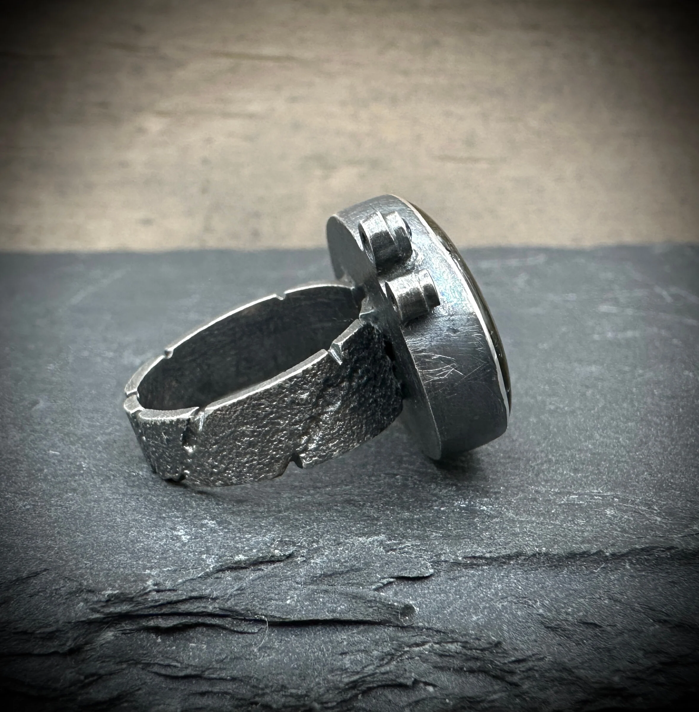Oval Labradorite Nebula Ring - Image 5