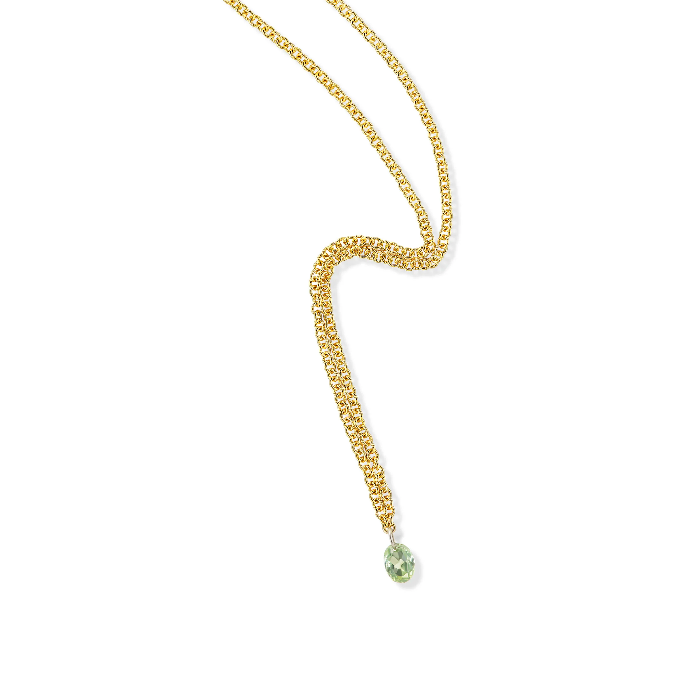 Single Montana Sapphire Necklace - Image 3