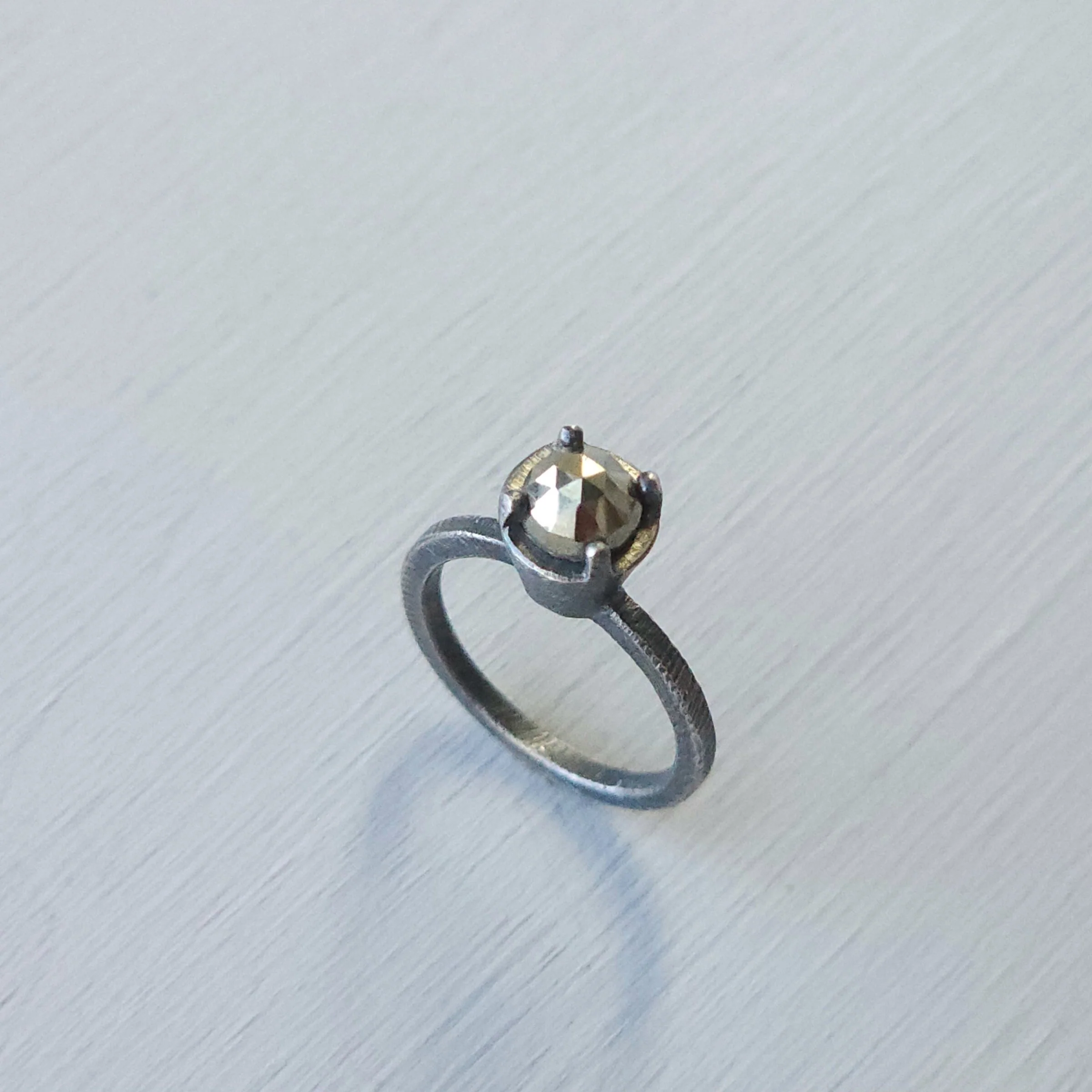 Small Cone-Shaped Pyrite Ring