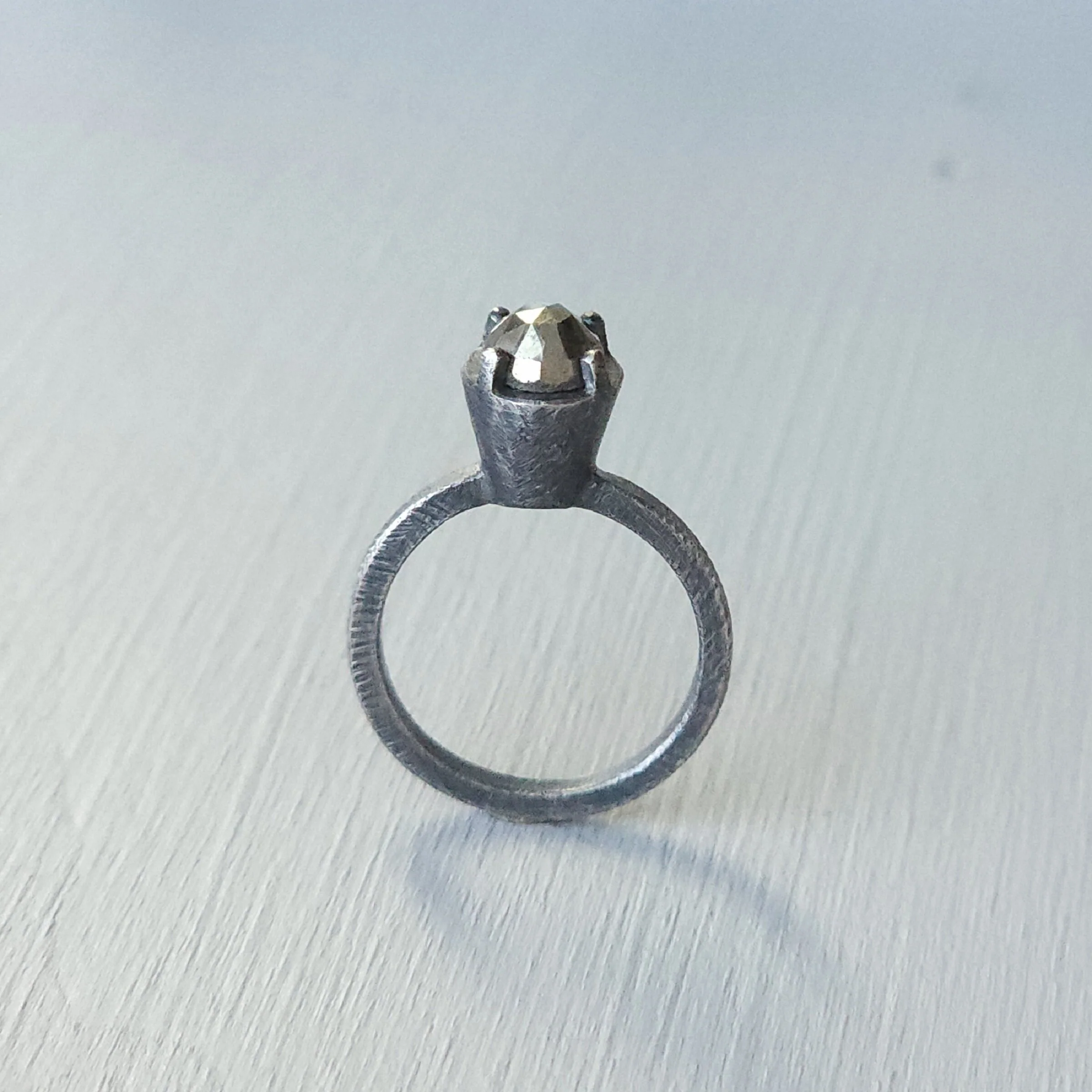 Small Cone-Shaped Pyrite Ring - Image 2