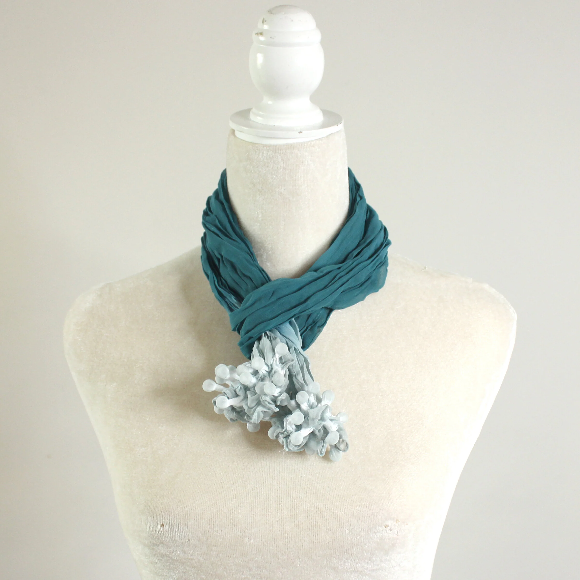 Small Ocean Epidermis Scarf - Peacock Green