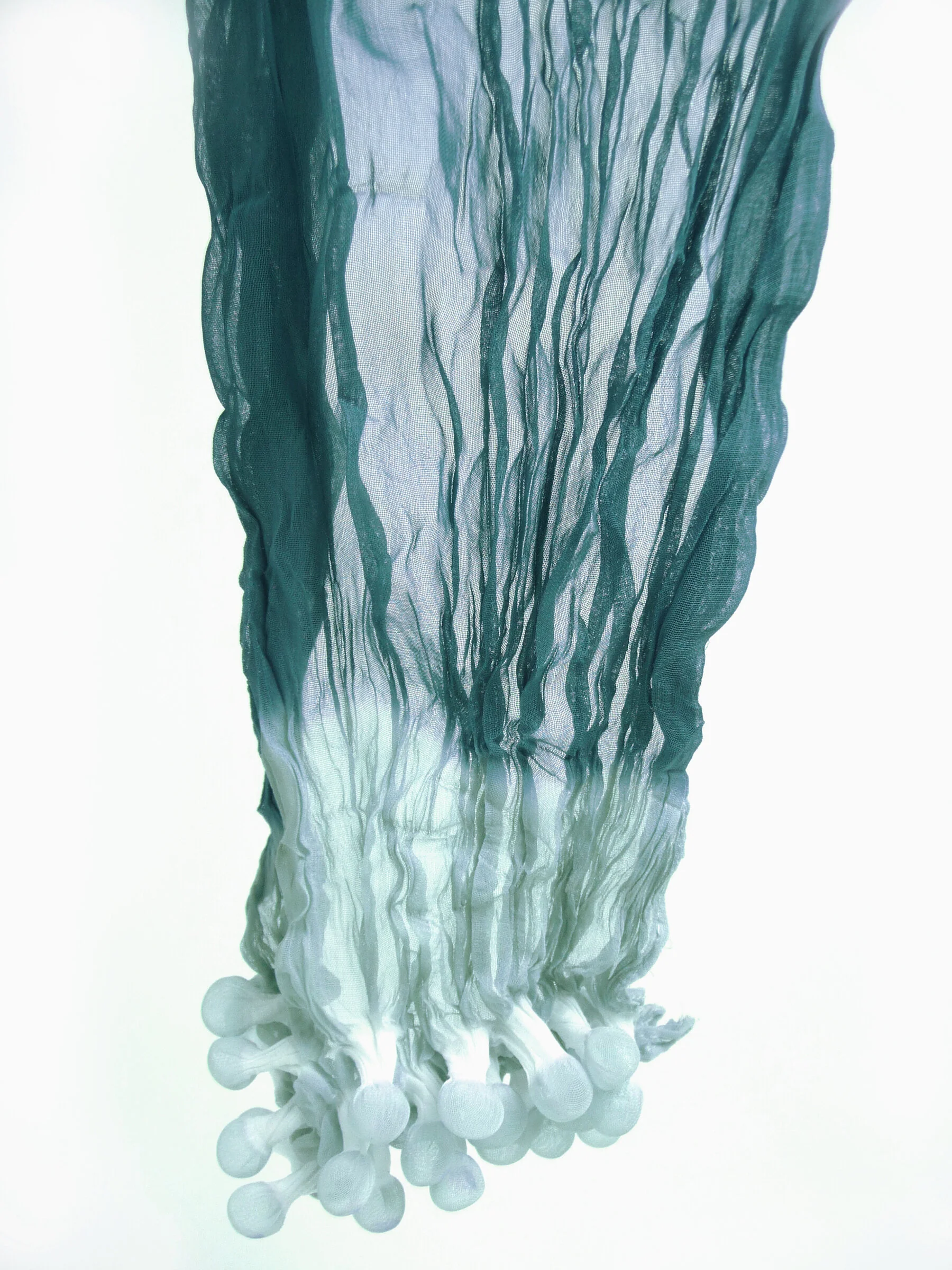 Small Ocean Epidermis Scarf - Peacock Green - Image 2